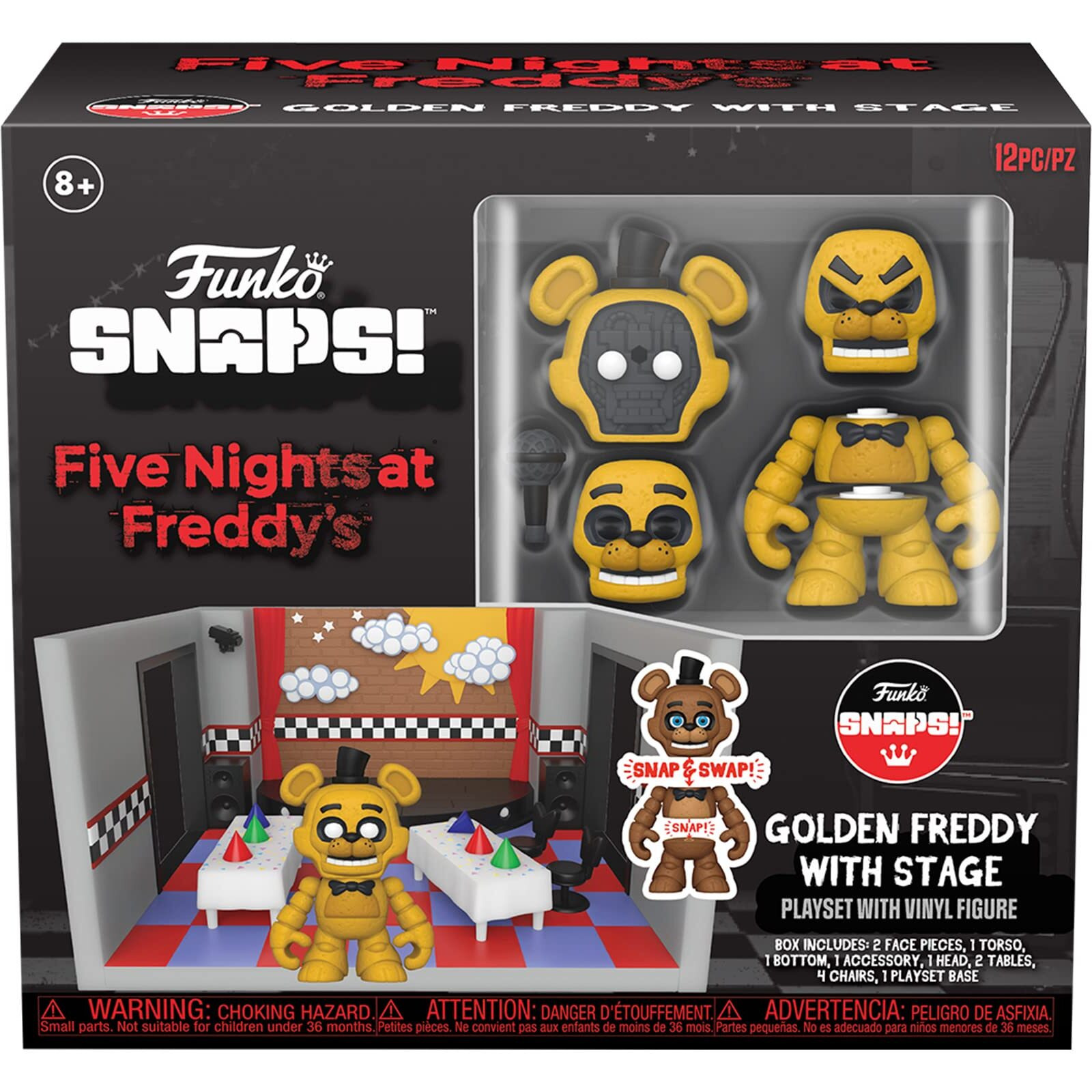 Funko Pop Snaps Five Nights At Freddy 's - Golden Freddy, Playset