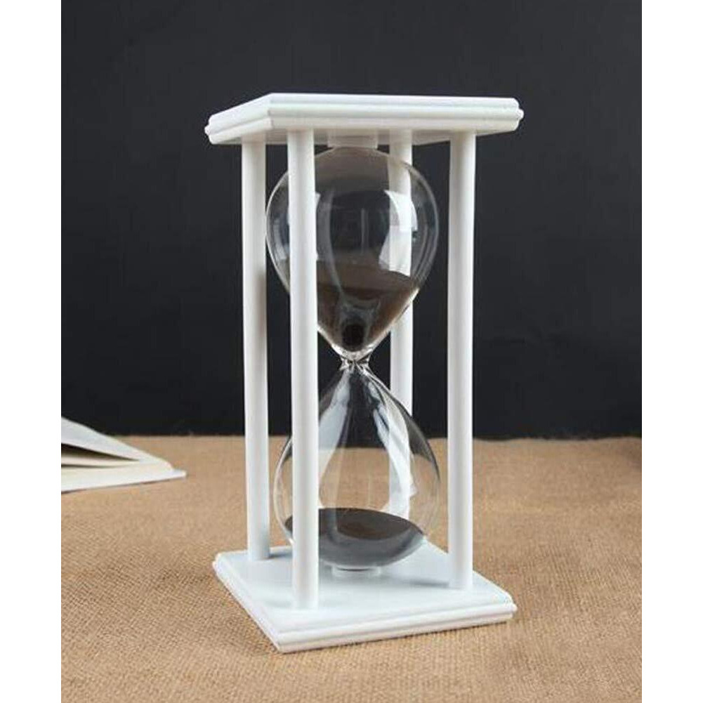 Hourglass Timer For 45 Min Sandglass Timer 45 Minutes Decoration Festival Ornament For Kitchen Restaurant Living Room Home Closet Office Desk Bedroom Party Christmas New Year Black