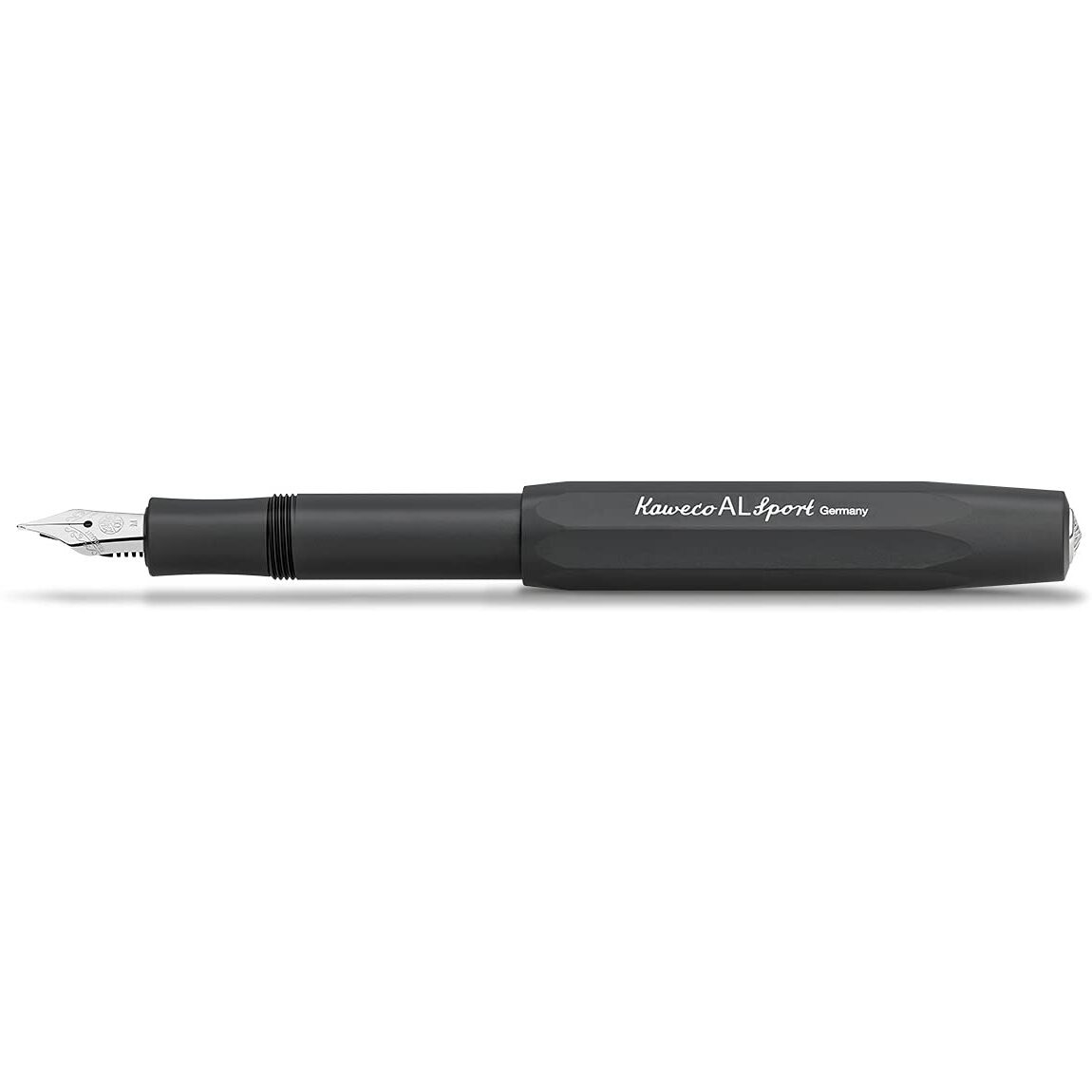 Kaweco Al Sport Fountain Pen Black I Premium Fountain Pen For Ink Cartridges I Exclusive Fountain Pen 13 Cm I Nib F (Fine)