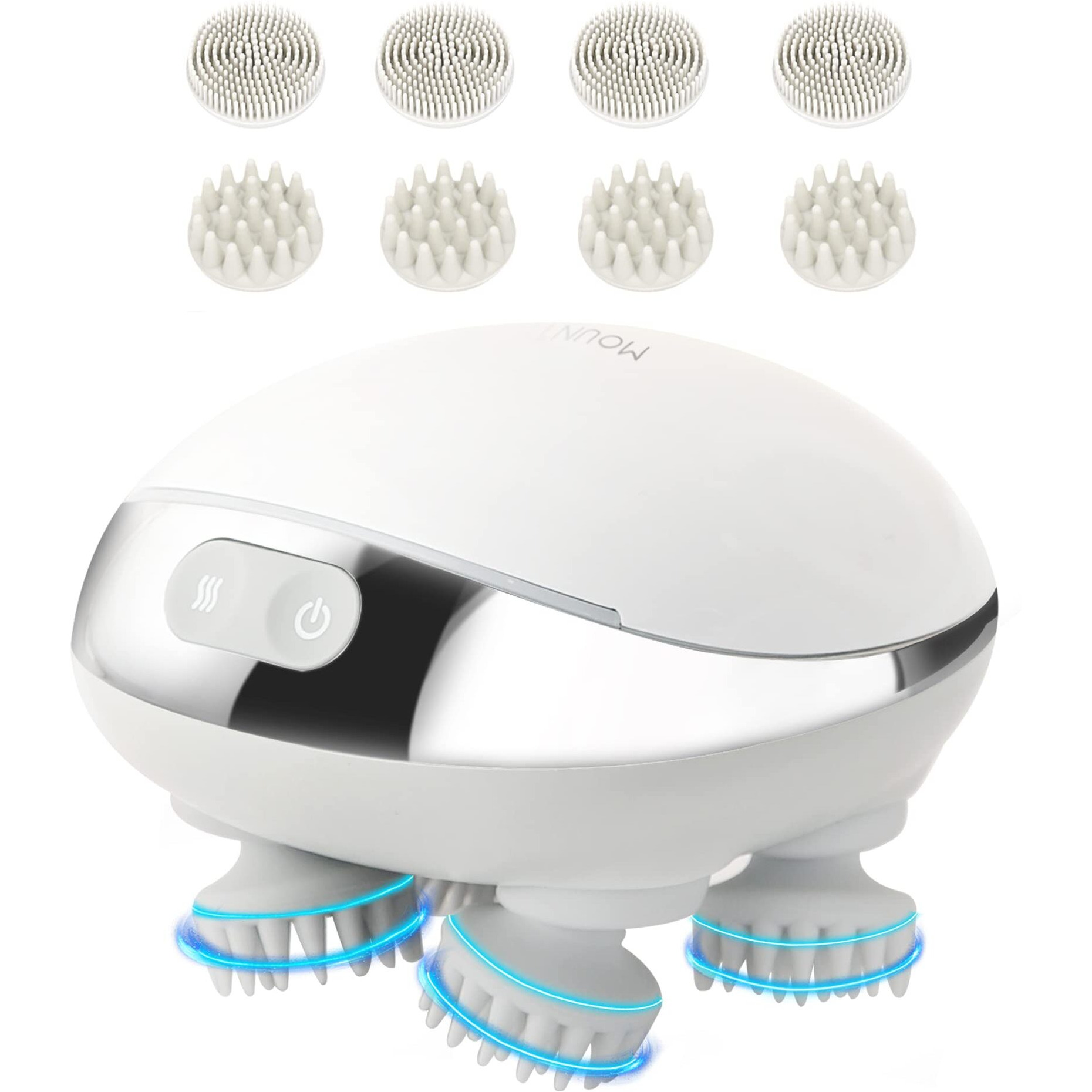 Mountrax 5 In 1 Electric Scalp Massager, Portable Heated Head Kneading 88 Massage Nodes, 2 Styles & 3 Speed Modes, Body For Deep Cleansing, Relief, Hair Growth