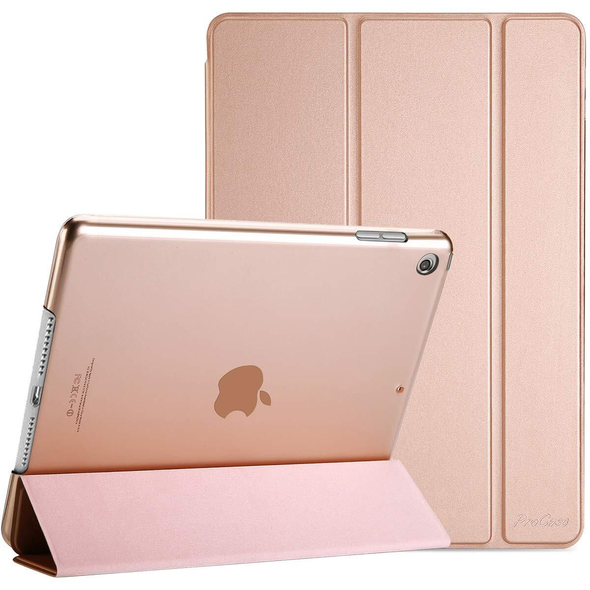 Procase For Ipad 10.2 Case Ipad 9Th Generation 2021/ Ipad 8Th Generation 2020/ Ipad 7Th Generation 2019 Case, Ipad Cover 9Th Generation Slim Hard Back Smart Cover For 10.2 Ipad Case -Rosegold