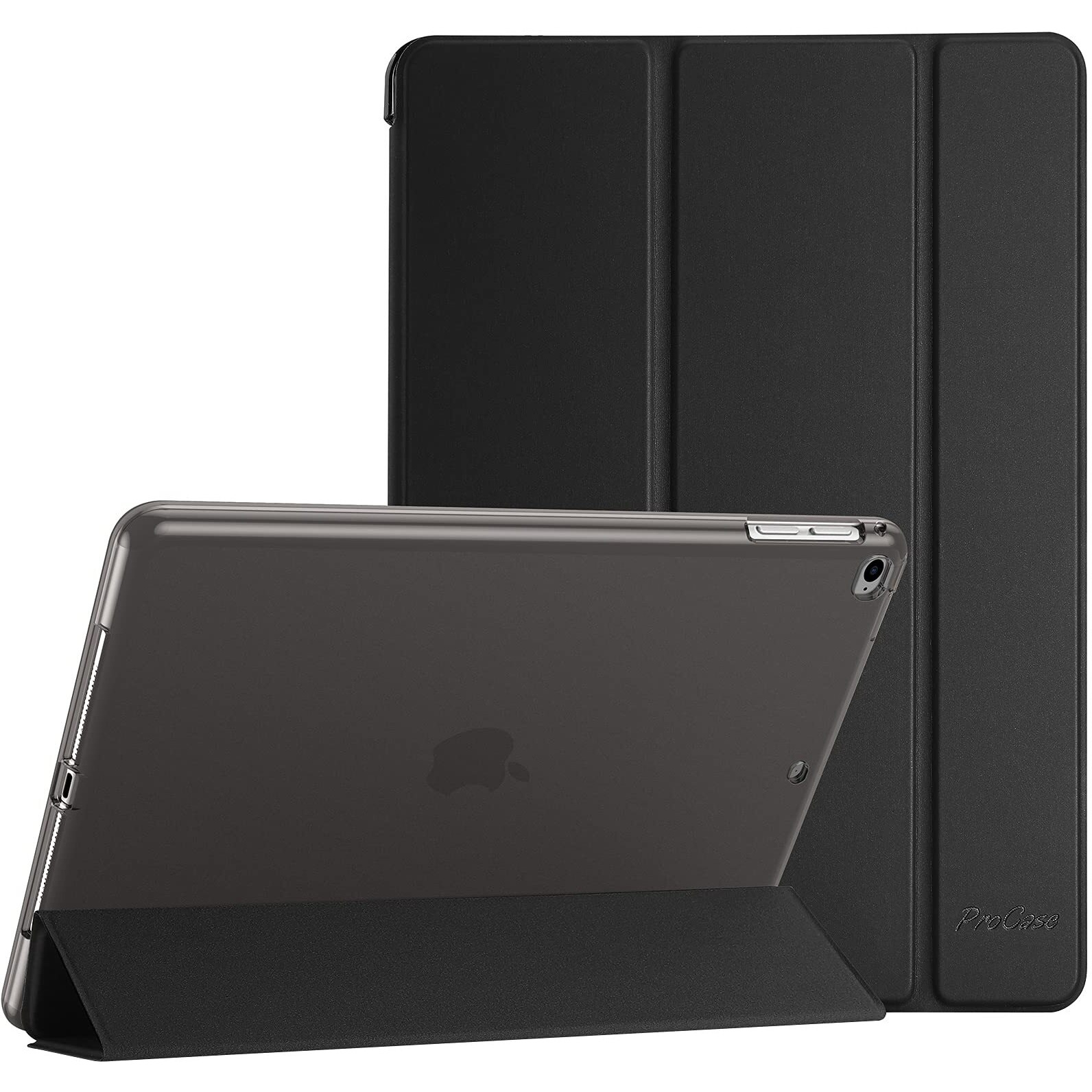 Procase Smart Case For Ipad 9.7 Inch Ipad 6Th 5Th Generation Cases, Ipad Air 2, Ipad Air Case, Slim Soft Tpu Cover Stand Smart Case For Ipad 9.7 2018 2017 Model Ipad Air 2 Air 1 -Black