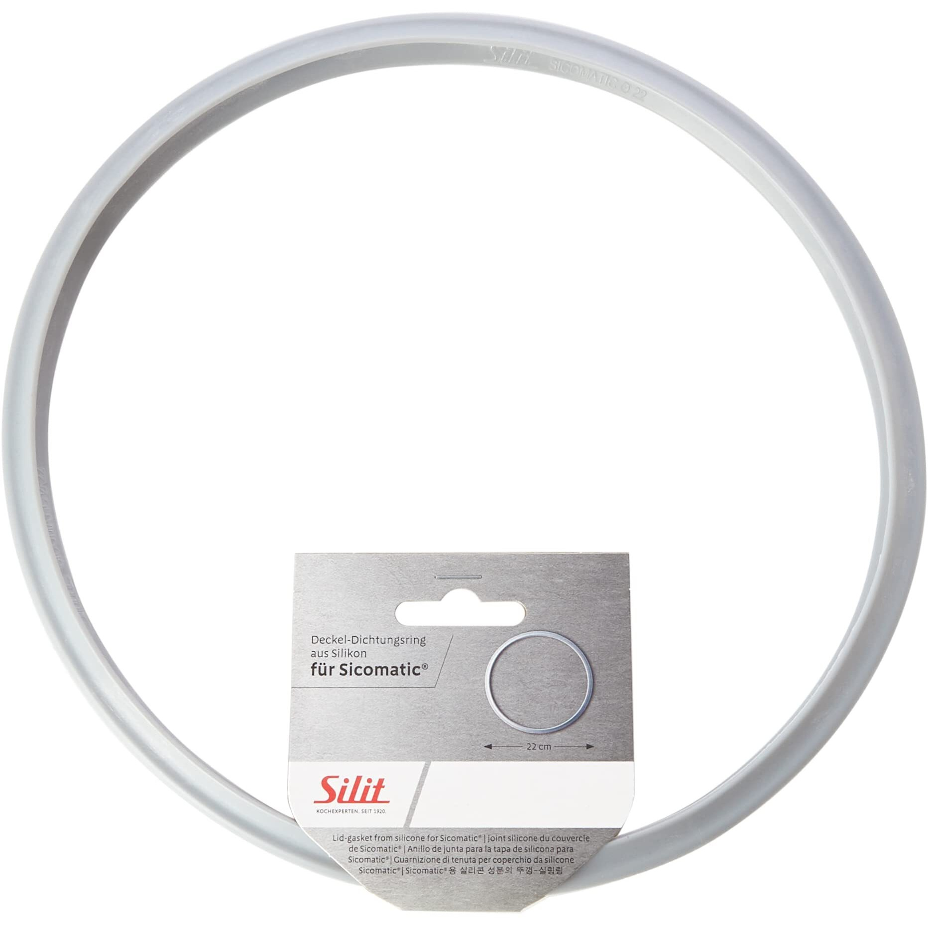 Silit Spare Part Pressure Cooker Sicomatic Silicone Rubber Ring, Size 5-22 Centimeters, Transparent