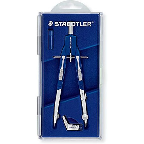 Staedtler Comfort 2 Pc Metal Quick Setting 6"" Compass Set, 552 01