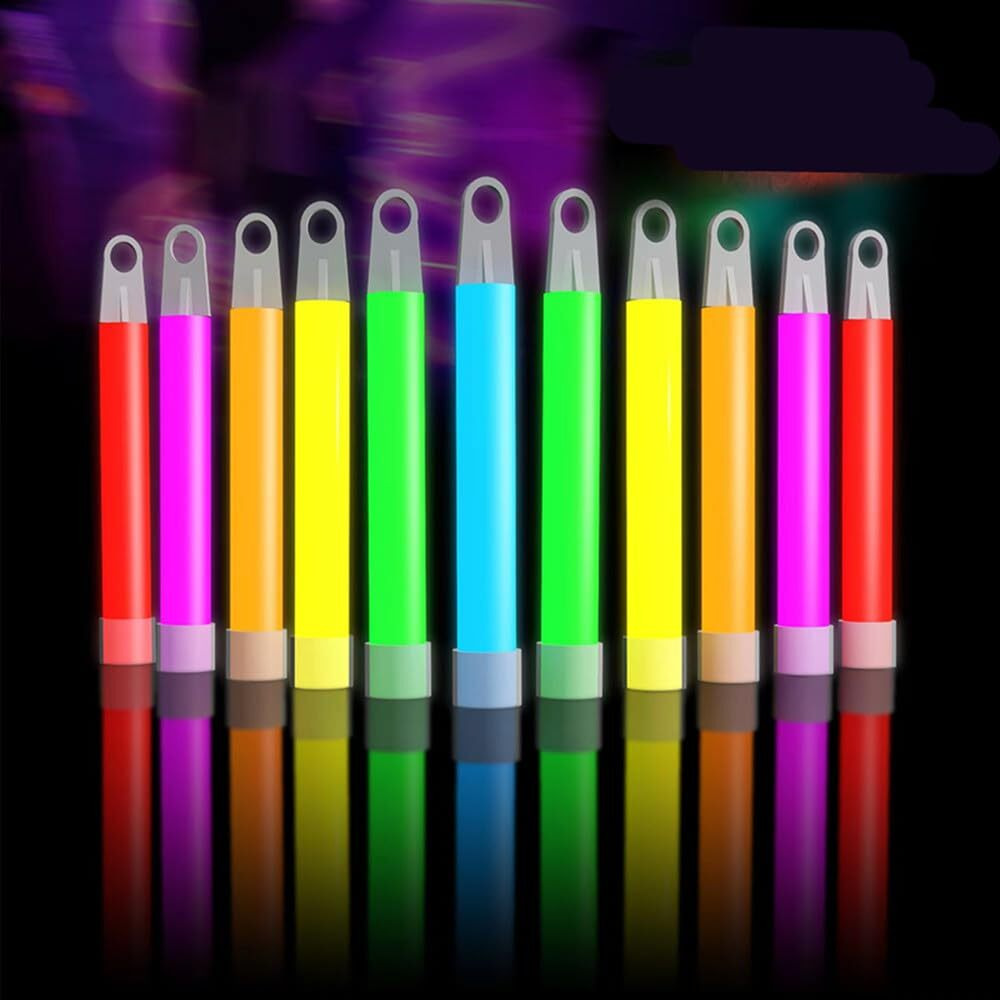 Glow Fever Bulk 50Ct 4"" Glow In The Dark Sticks, For Kids Party Supplies Birthday Party Favors Halloween Accessory Game Prizes Or Treats, Multi