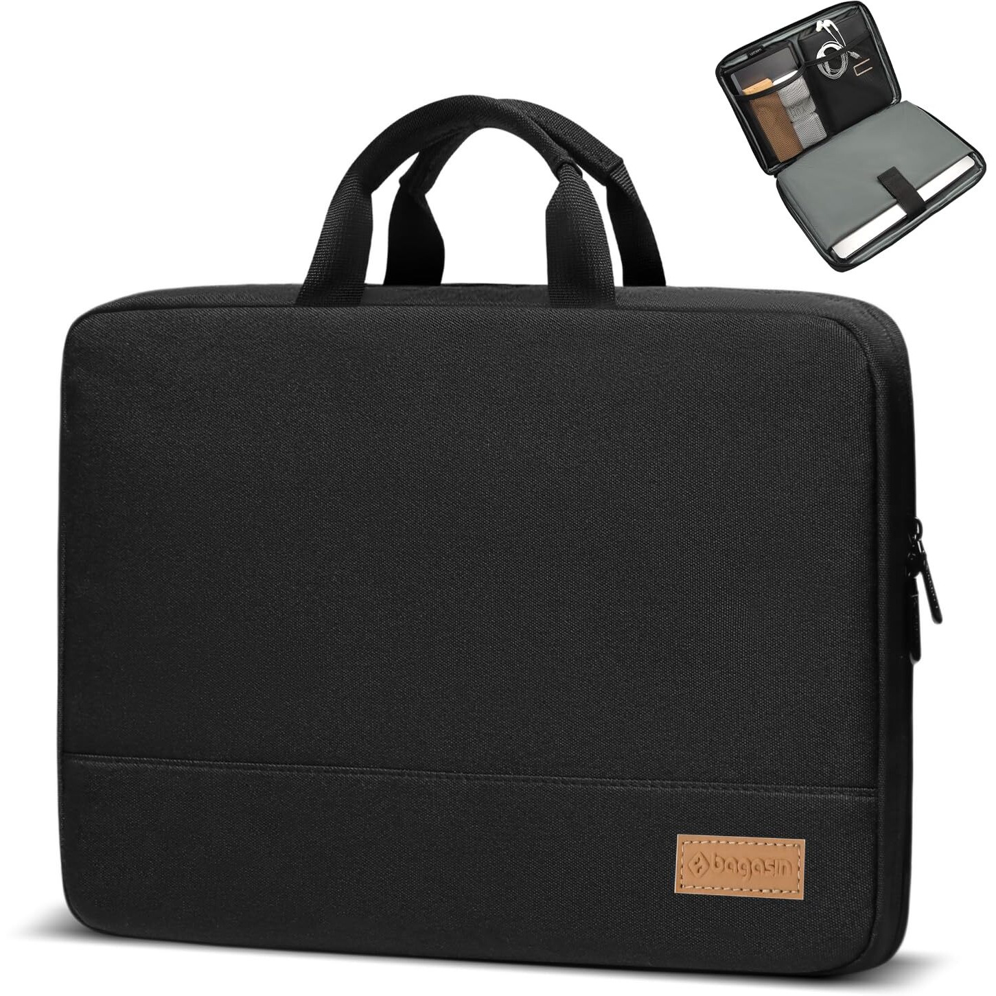 Bagasin Laptop Sleeve Case, 15 15.6 16 Inch Tsa Laptop Sleeve Water Resistant With 4-Layer Protection, Computer Carrying Bag Compatible With Macbook, Hp, Dell, Lenovo, Asus Notebook