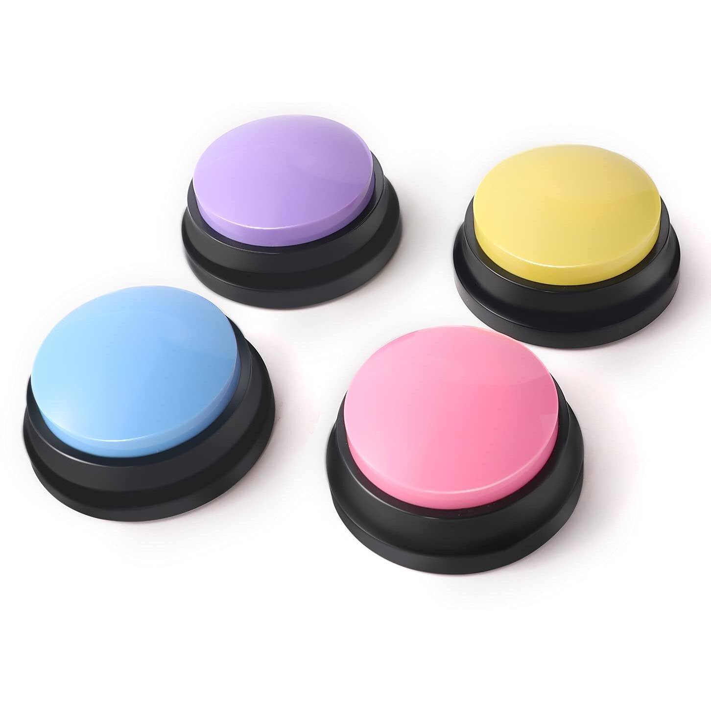 Voice Recording Button, Dog Buttons For Communication Pet Training Buzzer, 30 Second Record & Playback, Funny Gift For Study Office Home 4 Packs