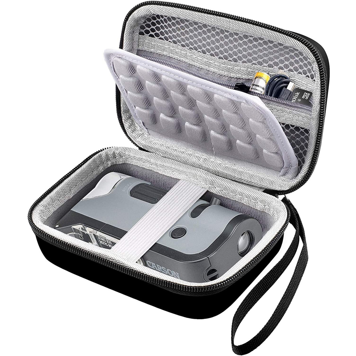 Microscope Case For Carson Microflip 100X-250X Led And Uv Lighted Pocket Microscope(Mp-250 Or Mp-250Mu)- Black (Case Only)
