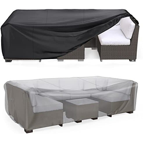 Heavy Duty Patio Furniture Covers Waterproof, Mrrihand Patio Furniture Outdoor Sectional Sofa Set , Patio Table And Chair Set Cover 89.7"&quotL62.2"&quotW28.3"&quotH