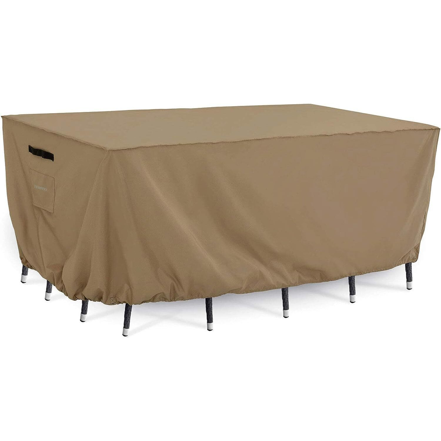 Tempera Outdoor Dining Set Cover For Outside Table And Chairs, Rectangle Patio Table Covers For Outdoor Furniture, Anti-Fading, Windproof,62 ' 'L X 42 ' 'W X 27.8 ' 'H,Taupe