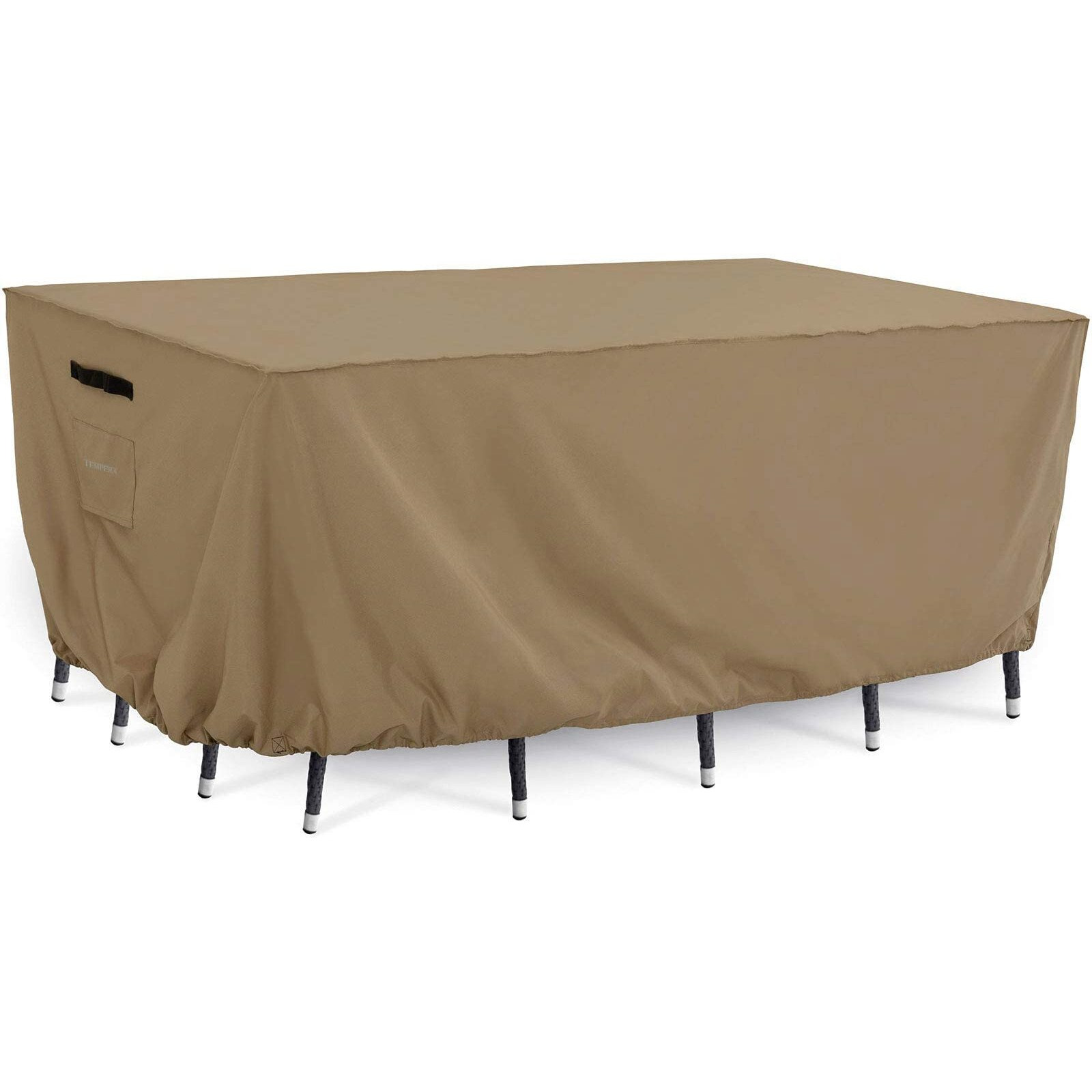 Tempera Outdoor Dining Set Cover For Outside Table And Chair, Rectangle Patio Table Covers For Outdoor Furnitures, Anti-Fading, Windproof, 90'' L X 60''W X 27.8''H, Taupe
