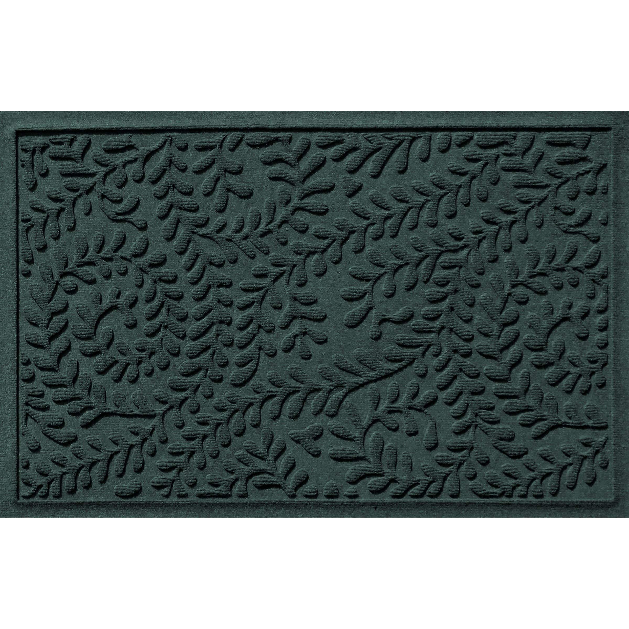 Bungalow Flooring Waterhog Door Mat, 2' X 3' Made In Usa, Durable And Decorative Floor Covering, Skid Resistant, Indoor/Outdoor, Water-Trapping, Boxwood Collection, Evergreen