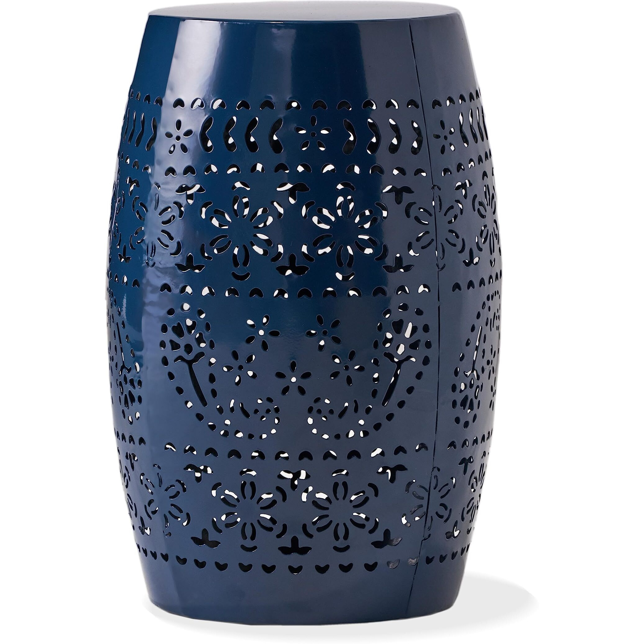 Christopher Knight Home Ruby Outdoor 12"" Iron Side Table, Dark Blue