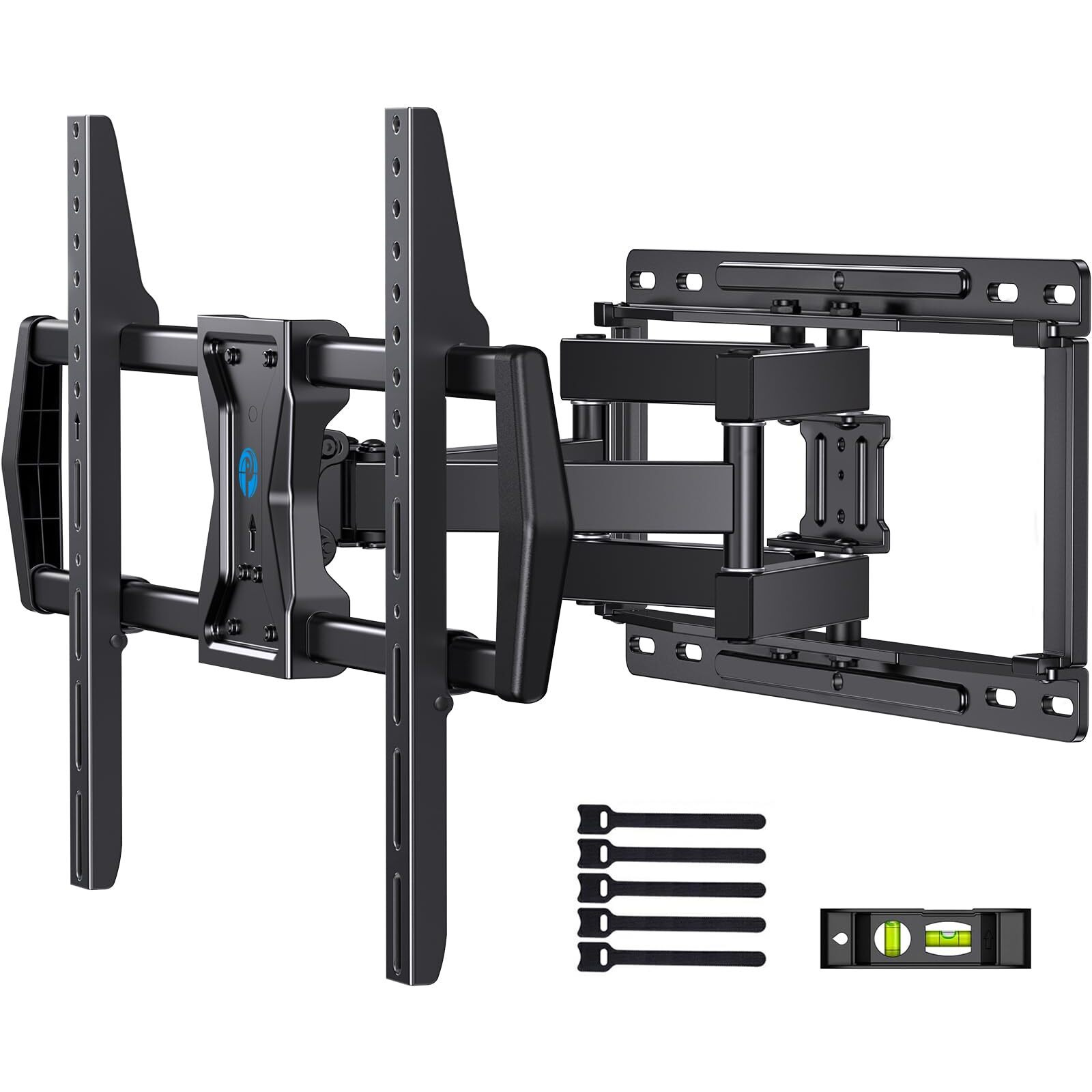 Pipishell Full Motion Tv Wall Mount For Most 37-75 Inch Tvs, Wall Mount Bracket With Dual Articulating Arms, Swivel, Tilt, Max Vesa 600X400Mm Up To 100 Lbs, Tv Mount Fits 12   /16    Wood Studs, Pilf6