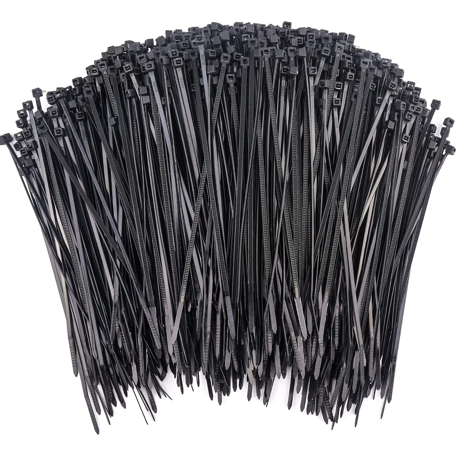 1000 Pcs Zip Ties, 6 Inch Self-Locking Nylon Cable Ties, Premium Heavy Duty Plastic Wire Ties Wraps For Indoor And Outdoor (Black)