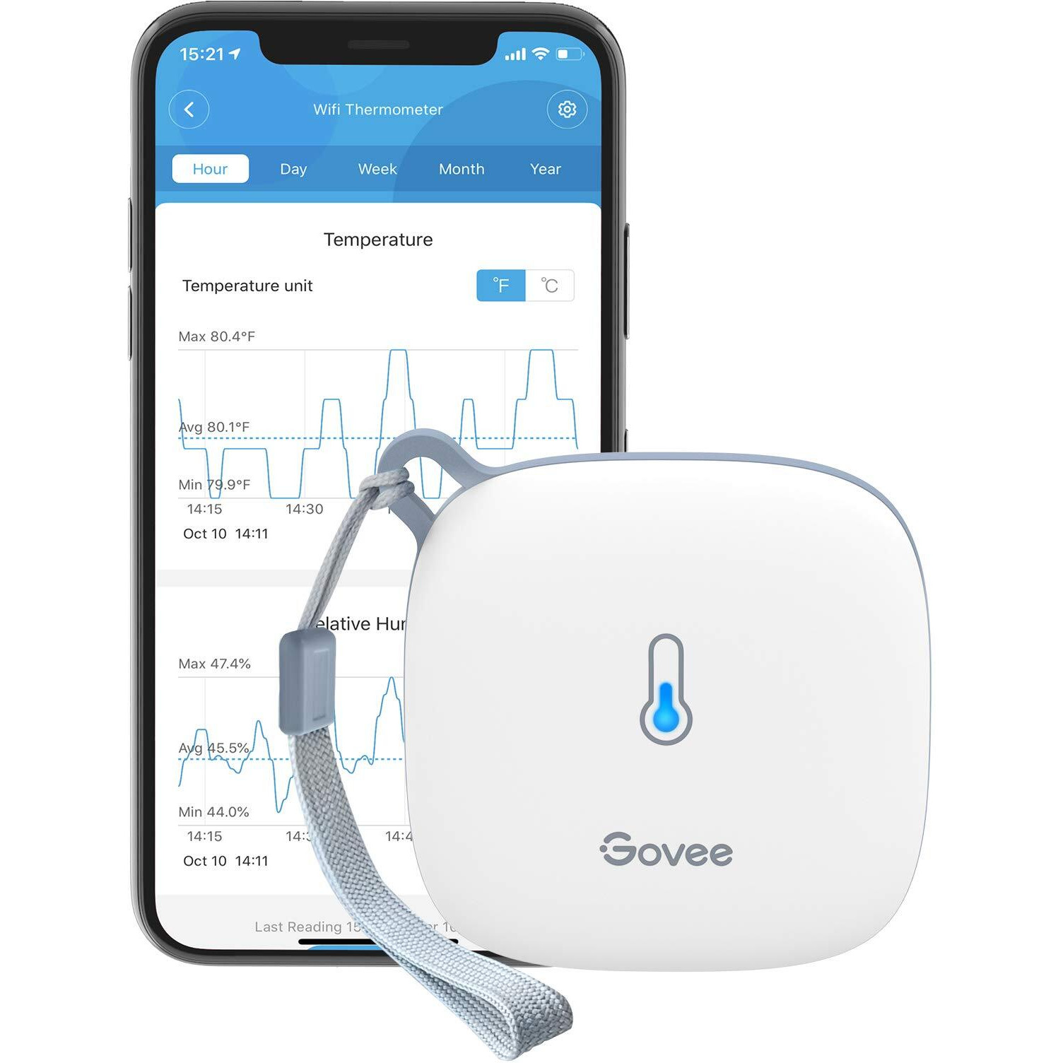 Govee Wifi Thermometer Hygrometer H5179, Smart Humidity Temperature Sensor With App Notification Alert, 2 Years Free Data Storage Export, Remote Monitor For Room Greenhouse Incubator Wine Cellar