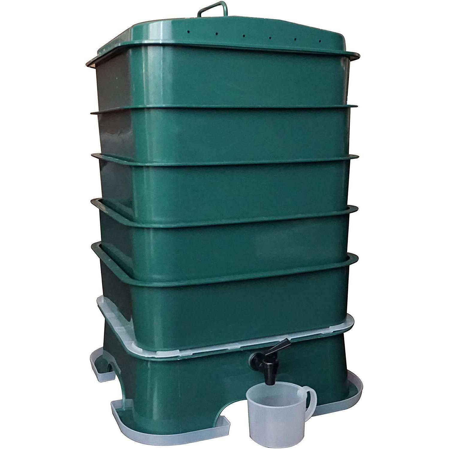 Vermihut Plus 5-Tray Worm Compost Bin - Easy Setup And Sustainable Design