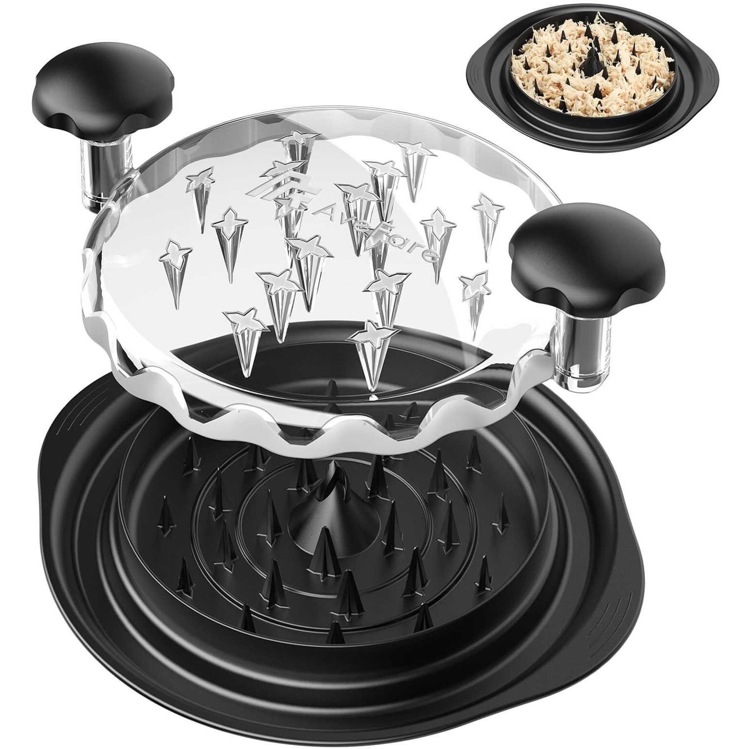 Avefare Pro Chicken Shredder, 10.8"" Visible Chicken Breast Shredder Tool Twist, Large Meat Shredder Machine - Ergonomic Handle, Dishwasher Safe, Anti-Slip, Cleaning Brush, Heat Resistant, Bpa Free