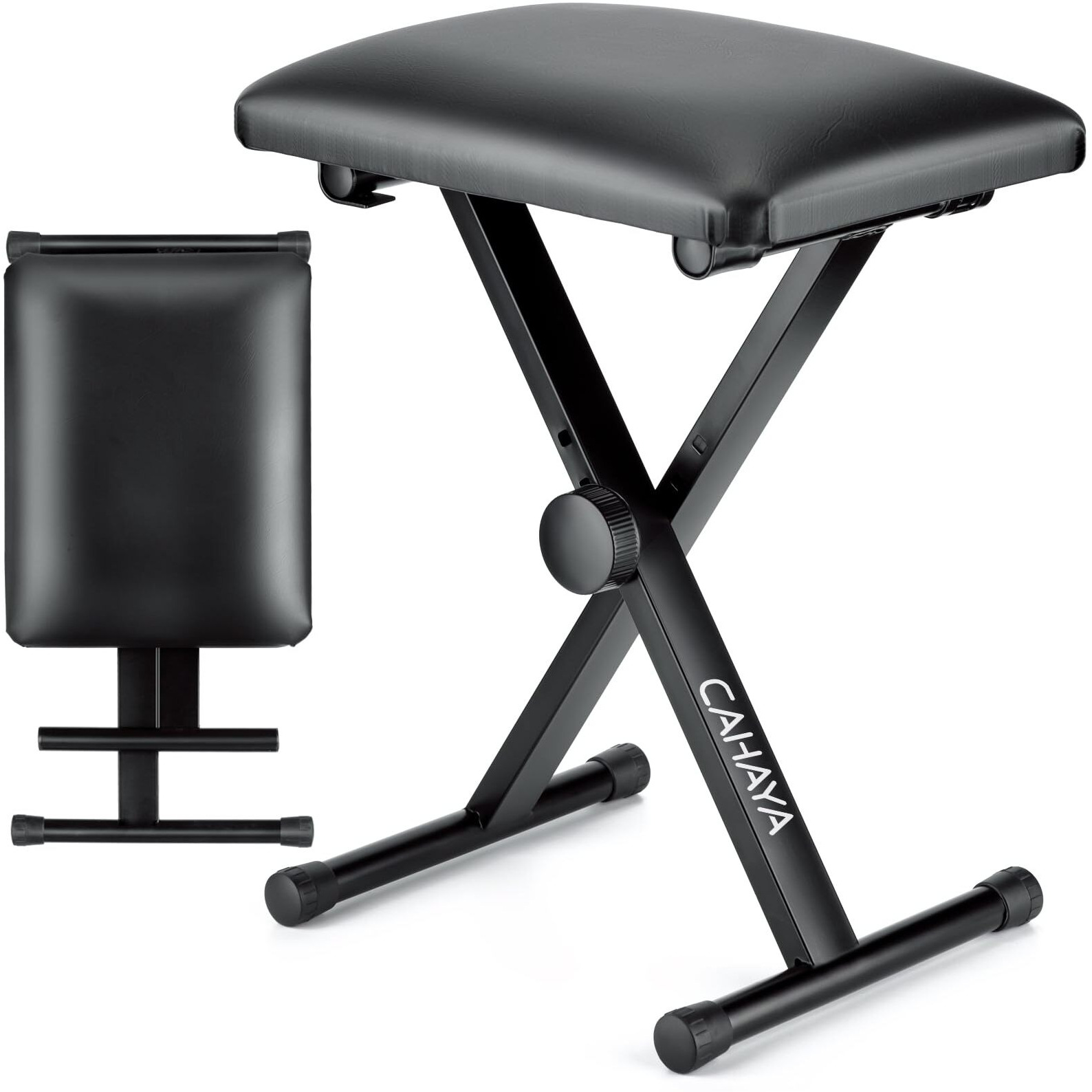 Cahaya Keyboard Bench X-Style Height Adjustable 16.3-19.6In Padded Cushion Piano Stool Bench Keyboard Chair For Keyboards Piano Cy0257