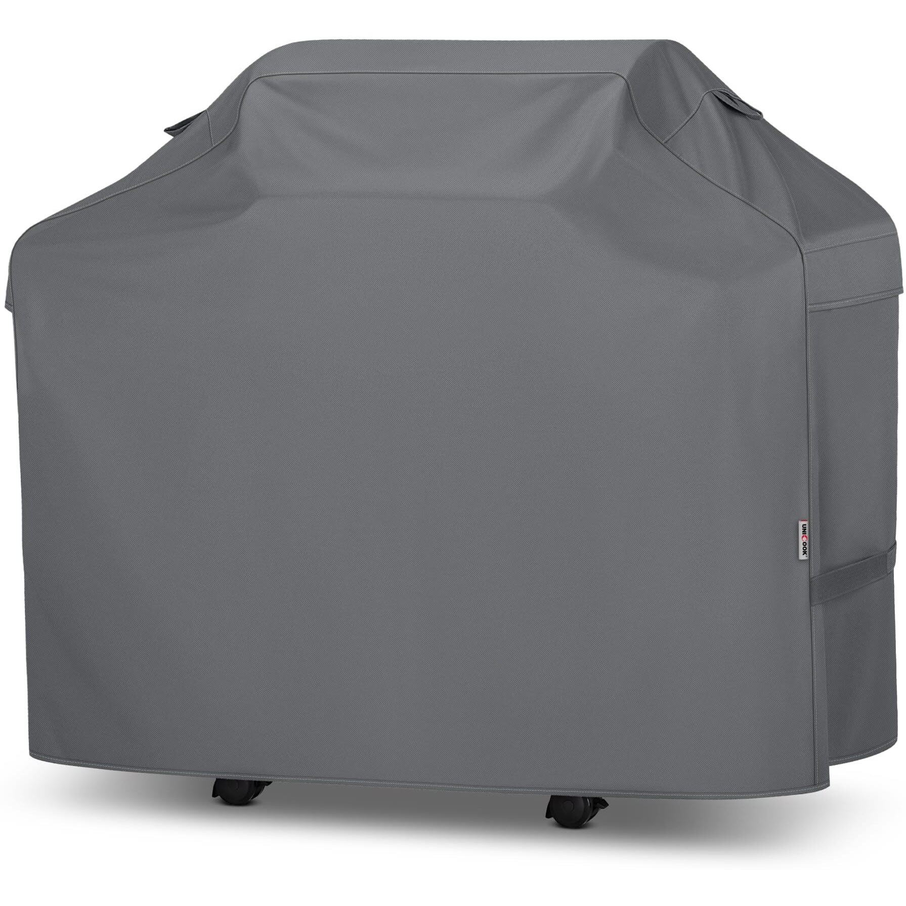 Unicook 50 Inch Grill Cover For 48 Inch Outdoor Grill, Heavy Duty Waterproof Bbq Cover Compatible With Weber Spirit 200 Series, Fade Resiatnt Gas Barbecue Protector, All Weather Protection, Grey