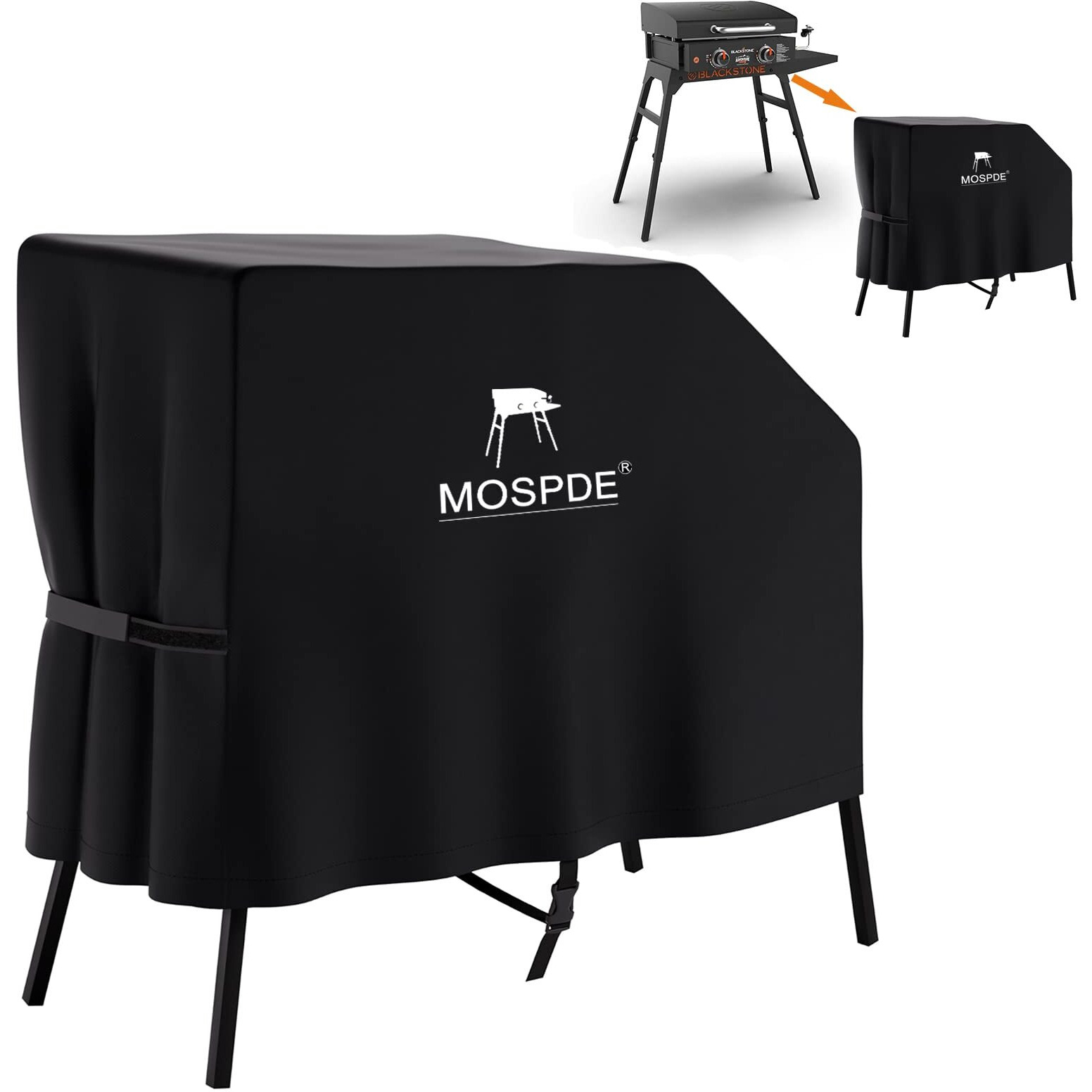Griddle Cover Fits For Blackstone 22 Inch 17 Inch Griddle With Hood And Stand, Waterproof Grill Cover For Blackstone 22"" 17"" Griddle With The Lid And Stand, 600D Heavy Duty Water-Resistant