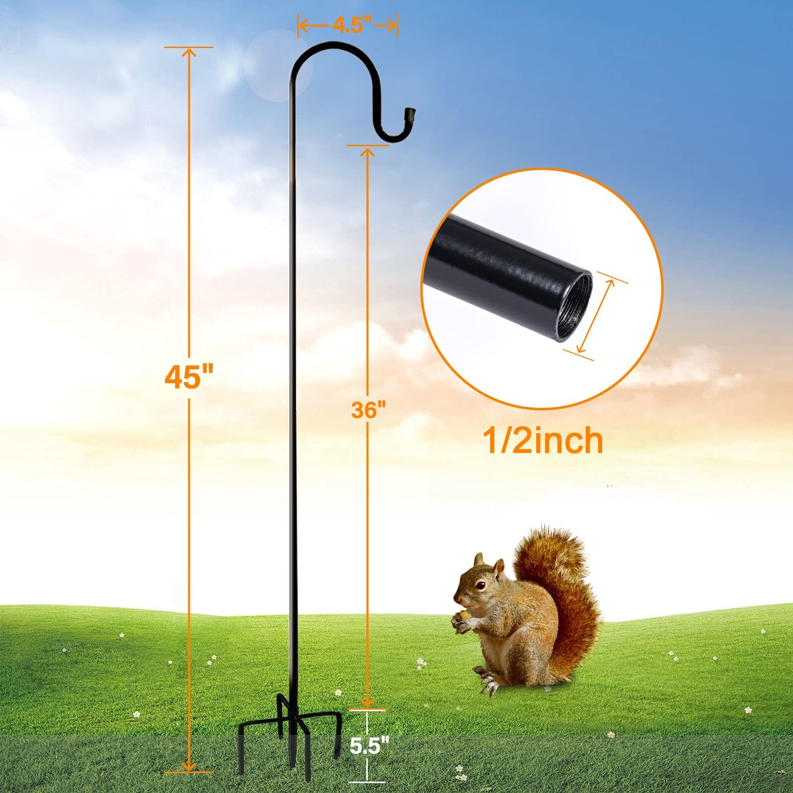 Shepherd-Hooks Adjustable For Bird-Feeder Lantern Plant-Hook Garden-Stake - Plant Stand Hanger For Outdoor Flower Basket, Bird Feeder Hanger Weddings D