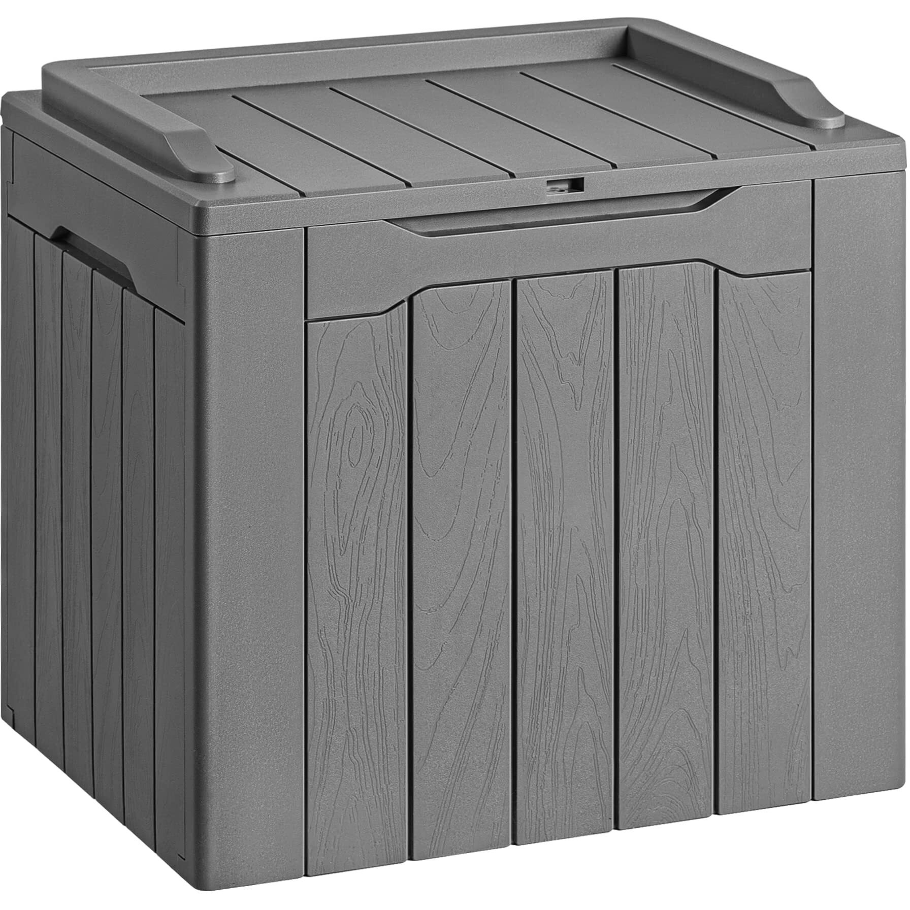 Devoko 30 Gallon Resin Deck Box Outdoor Indoor Waterproof Storage Box For Patio Pool Accessories Storage For Toys Cushion Garden Tools (30 Gallon, Grey)