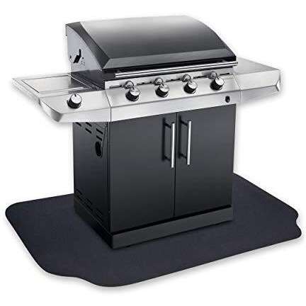 Grilltex Under The Grill Protective Deck And Patio Mat, 39 X 72 Inches, Black