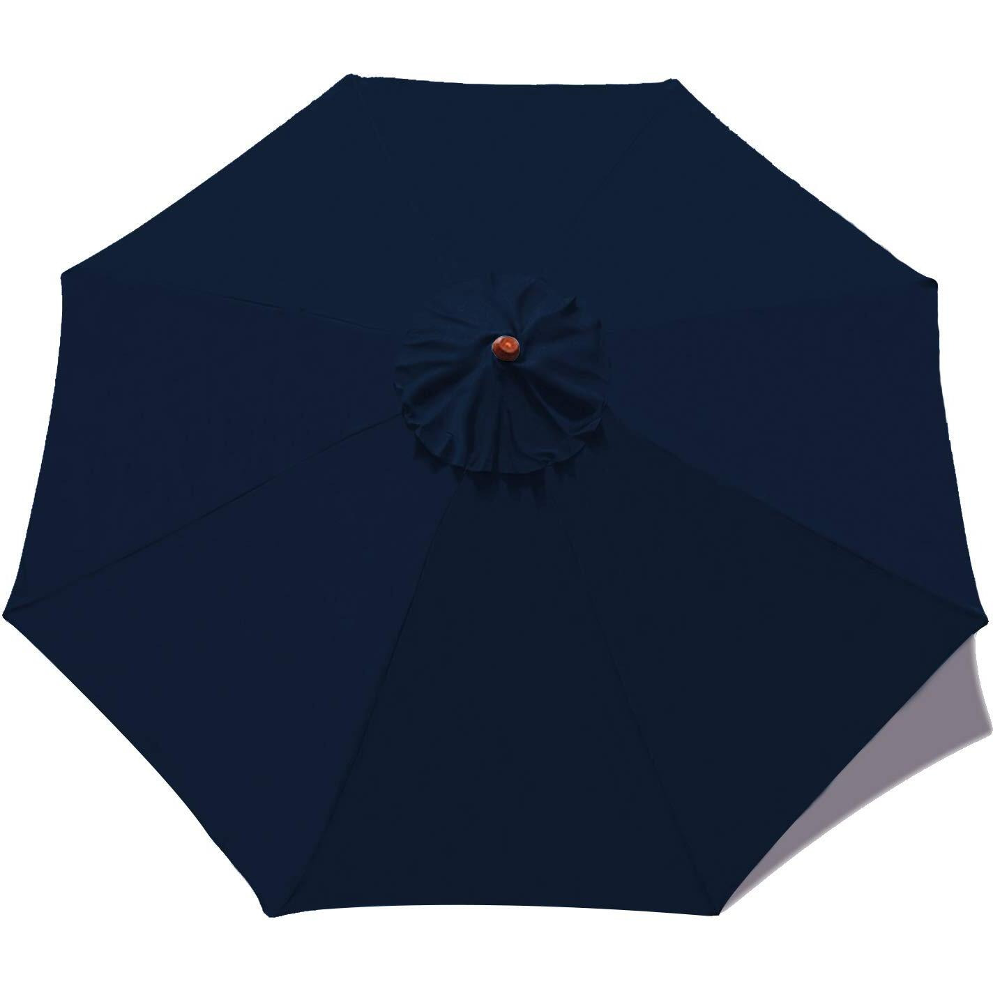 Mastercanopy Patio Umbrella 9 Ft Replacement Canopy For 8 Ribs-Navy Blue