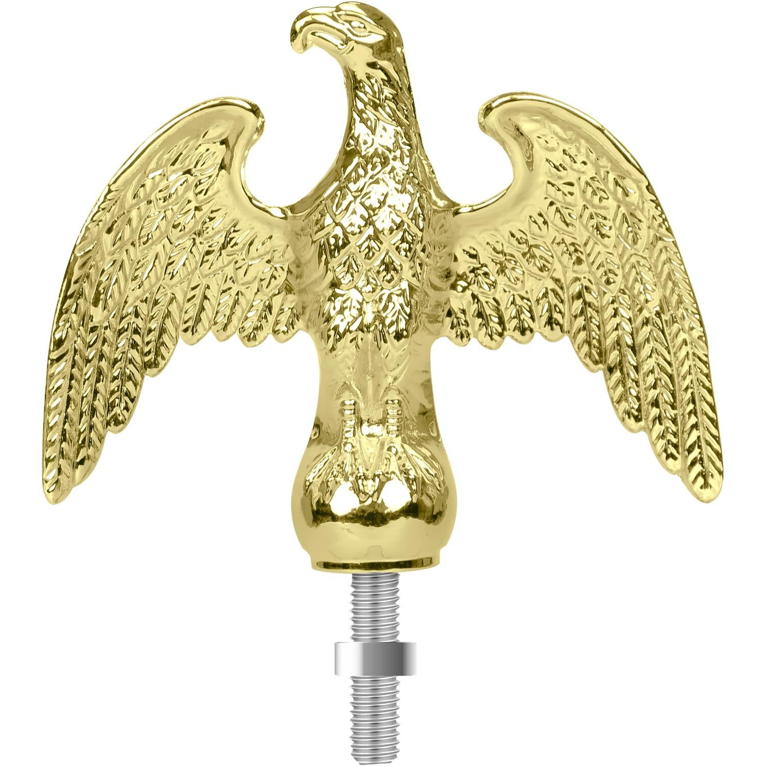 Nq Gold Flag Pole Eagle Topper Ornament, Aluminum Alloy Eagle Finial For 20'/25'/30' Telescopic/Sectional Flagpole.(Gold,7Inch)