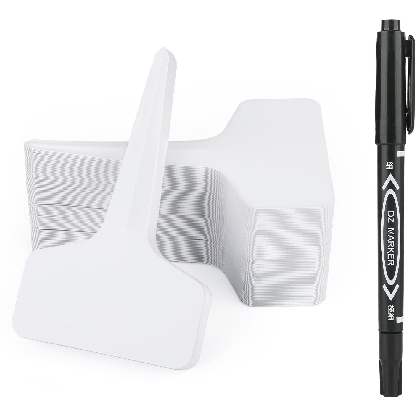 Kinglake Garden Plant Labels,Plant Tags Plastic Garden Labels,200 Pcs Garden Markers Vegetable Gardening Tags,T-Type Garden Seed Tags For Outdoor Indoor Potted Plants With Permanent Marking Pen