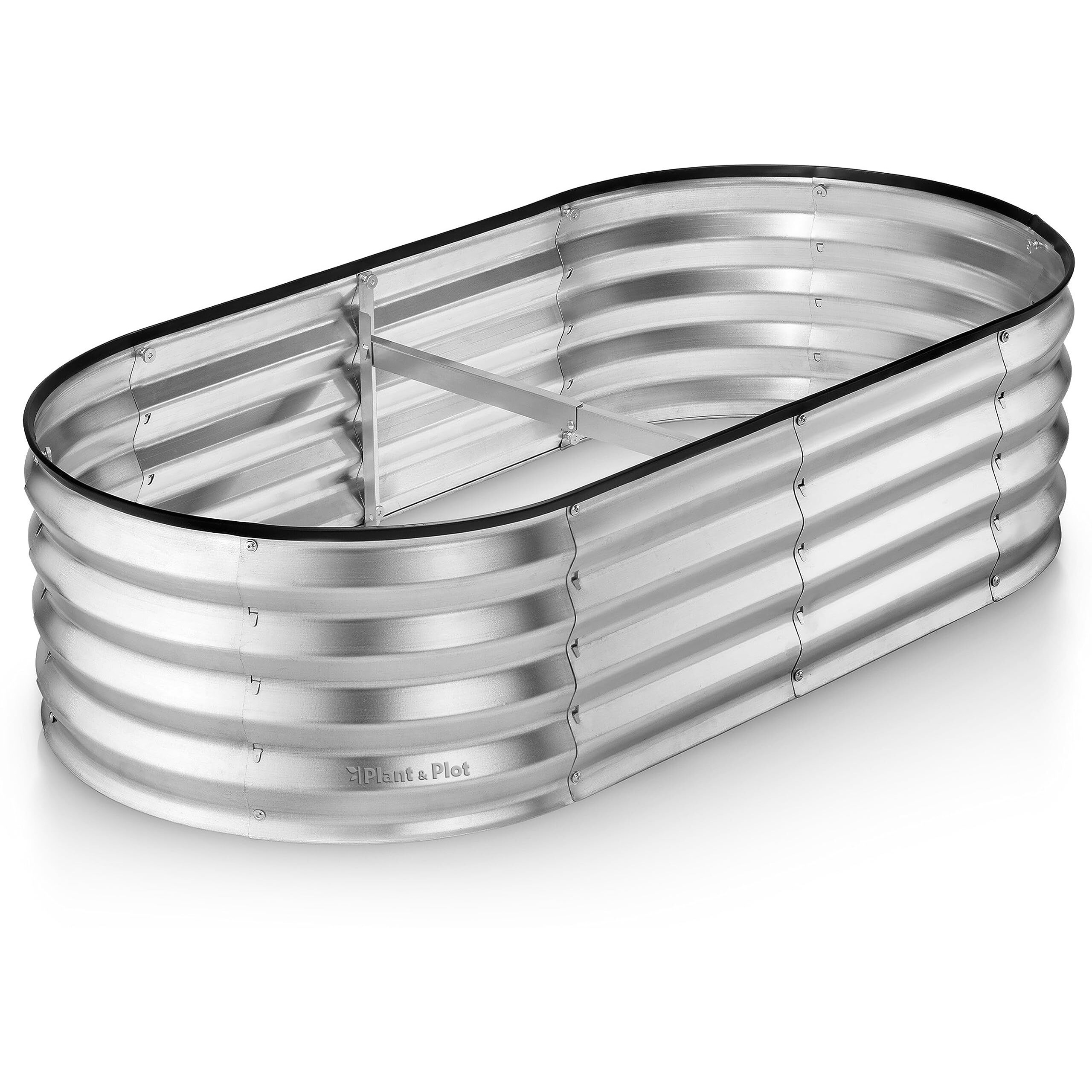 Galvanized Raised Garden Beds Outdoor // 421 Ft Planter Raised Beds For Gardening, Vegetables, Flowers // Large Metal Garden Box (Silver) // Patent Pending Tool-Free Assembly