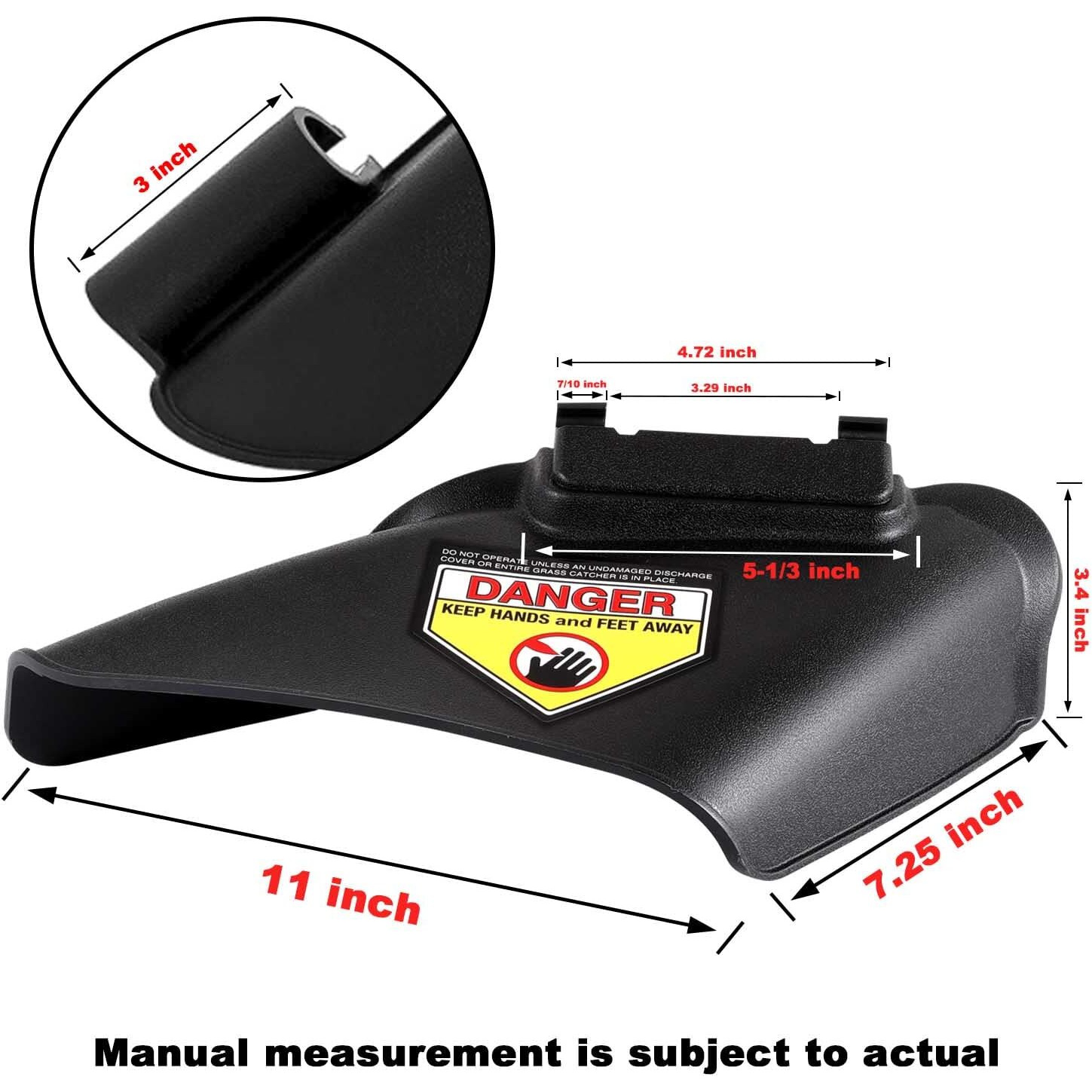 731-07131 Lawn Mower Side Discharge Chute, Compatible With Mtd, Cub Cad, Craftsman, Murray Hand-Pushed Lawn Mower, Also For Troy Bilt Mower Tb110, Tb130, Tb200, Tb230, Tb240, Etc, Replaces 731-7131.