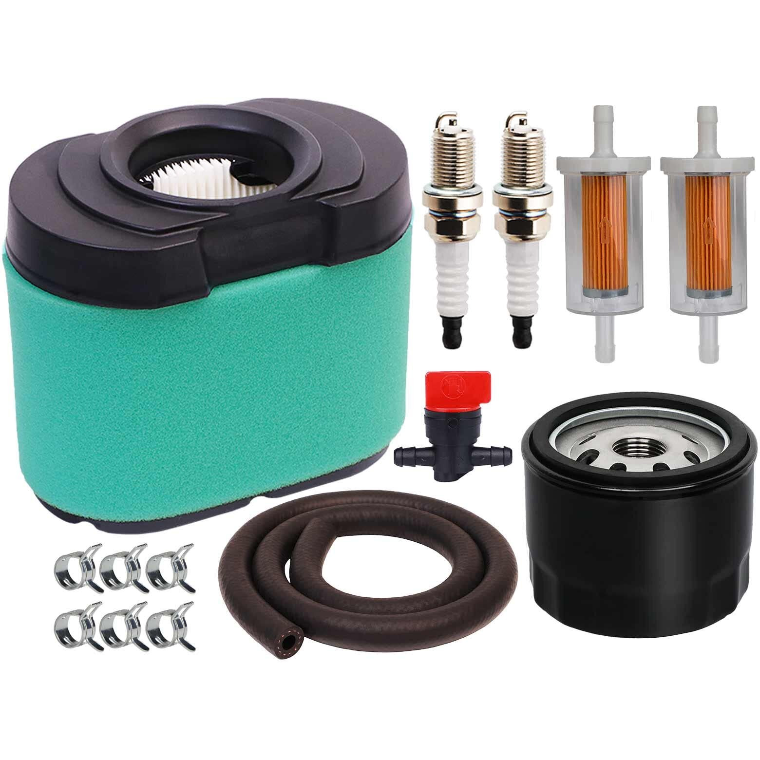Hoodell 792105 Air Filter 696854 Oil Filter Kit Compatible With Briggs And Stratton 407777 445877 Engine John Deere D170 Z425 Lawn Mower, Replace Miu11515 Air Filter