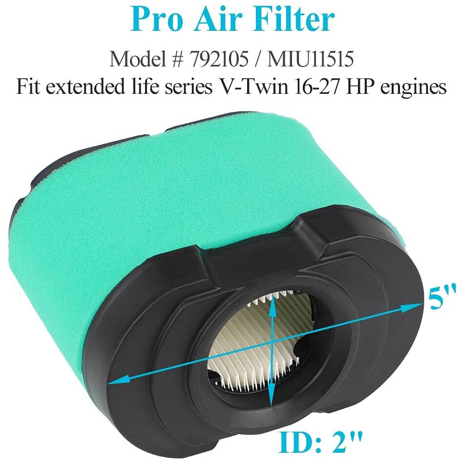 Hoodell 792105 Air Filter 696854 Oil Filter Kit Compatible With Briggs And Stratton 407777 445877 Engine John Deere D170 Z425 Lawn Mower, Replace Miu11515 Air Filter