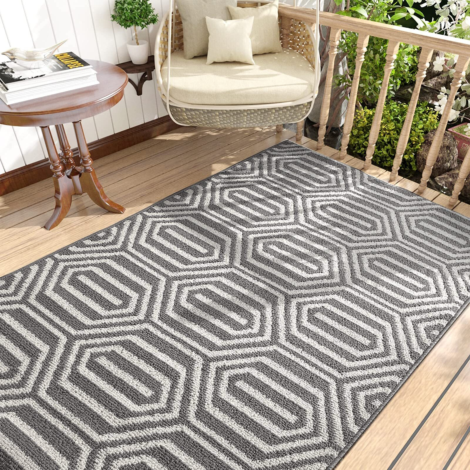 Dexi Indoor Door Mat Durable Front Door Mats For Entryway, Non Slip Absorbent Resist Dirt Entry Rug, 3'X5' Doormat Indoor Entrance, Washable, Grey