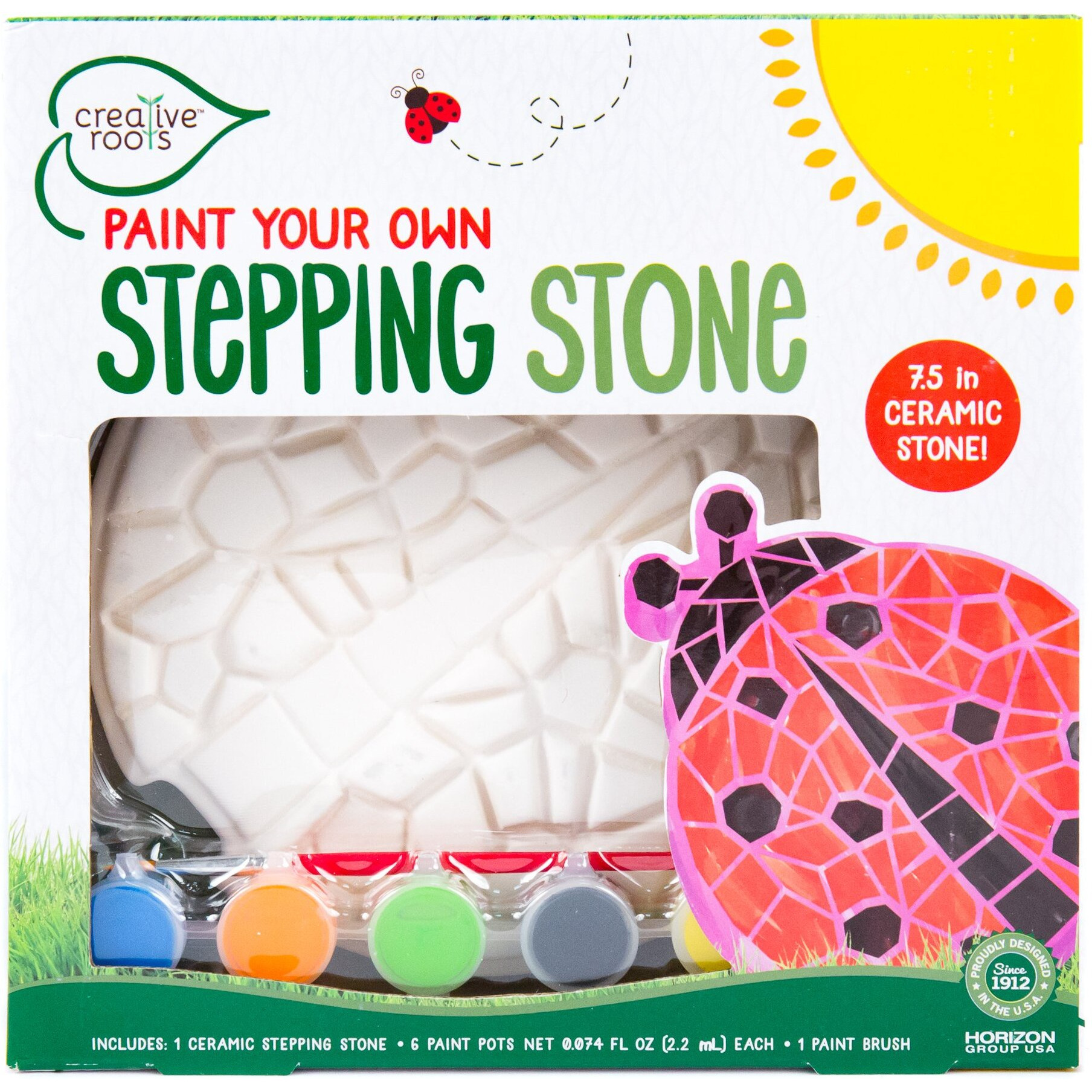 Creative Roots Paint Your Own Mosaic Ladybug Stepping Stone By Horizon Group Usa , White