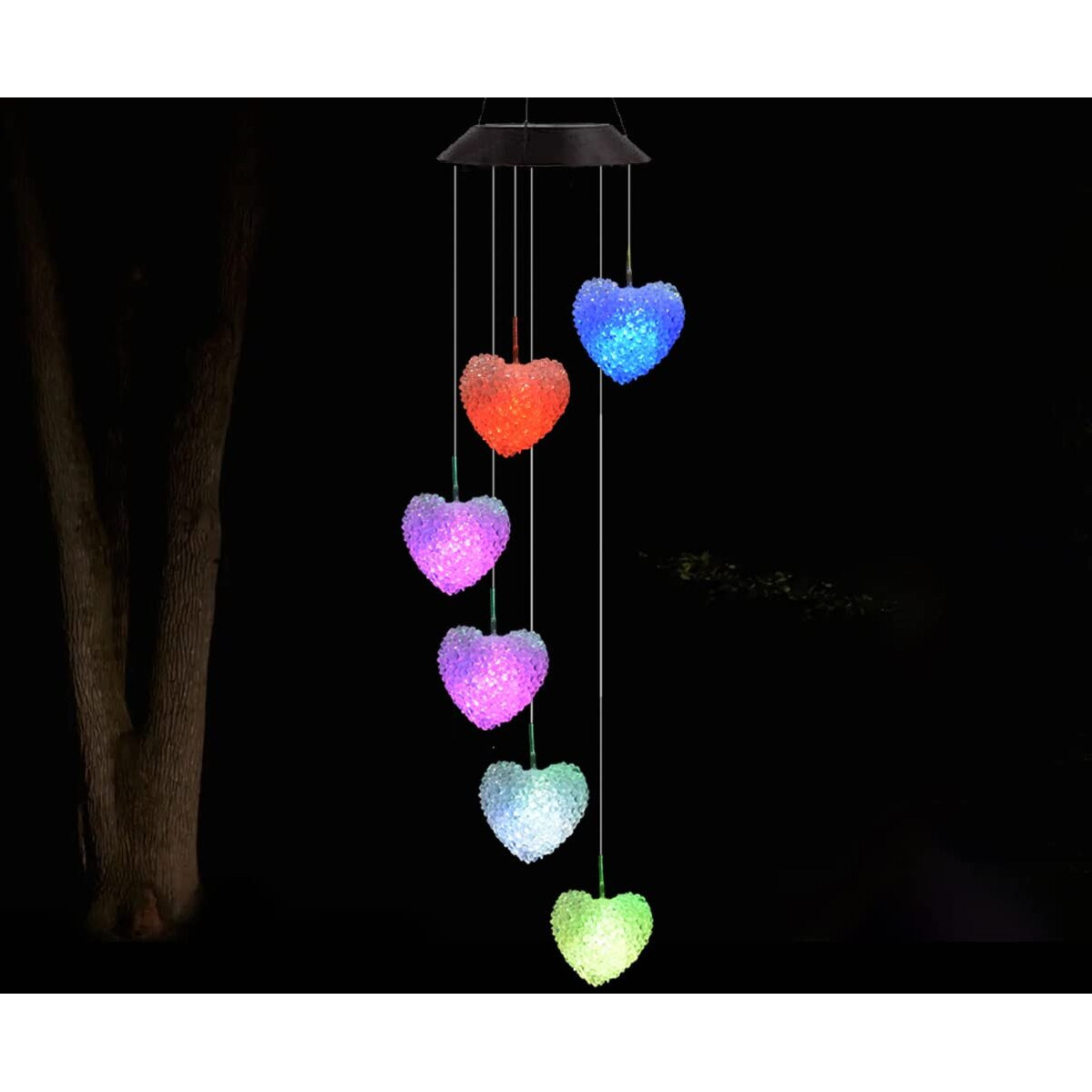 Skull Solar Wind Chimes Lights For Outside Gifts For Grandma Mom Skull Decorations Color Changing Decor Led Windchimes, Skull Gift For Birthdays, Theme Parties, Haunted House Party