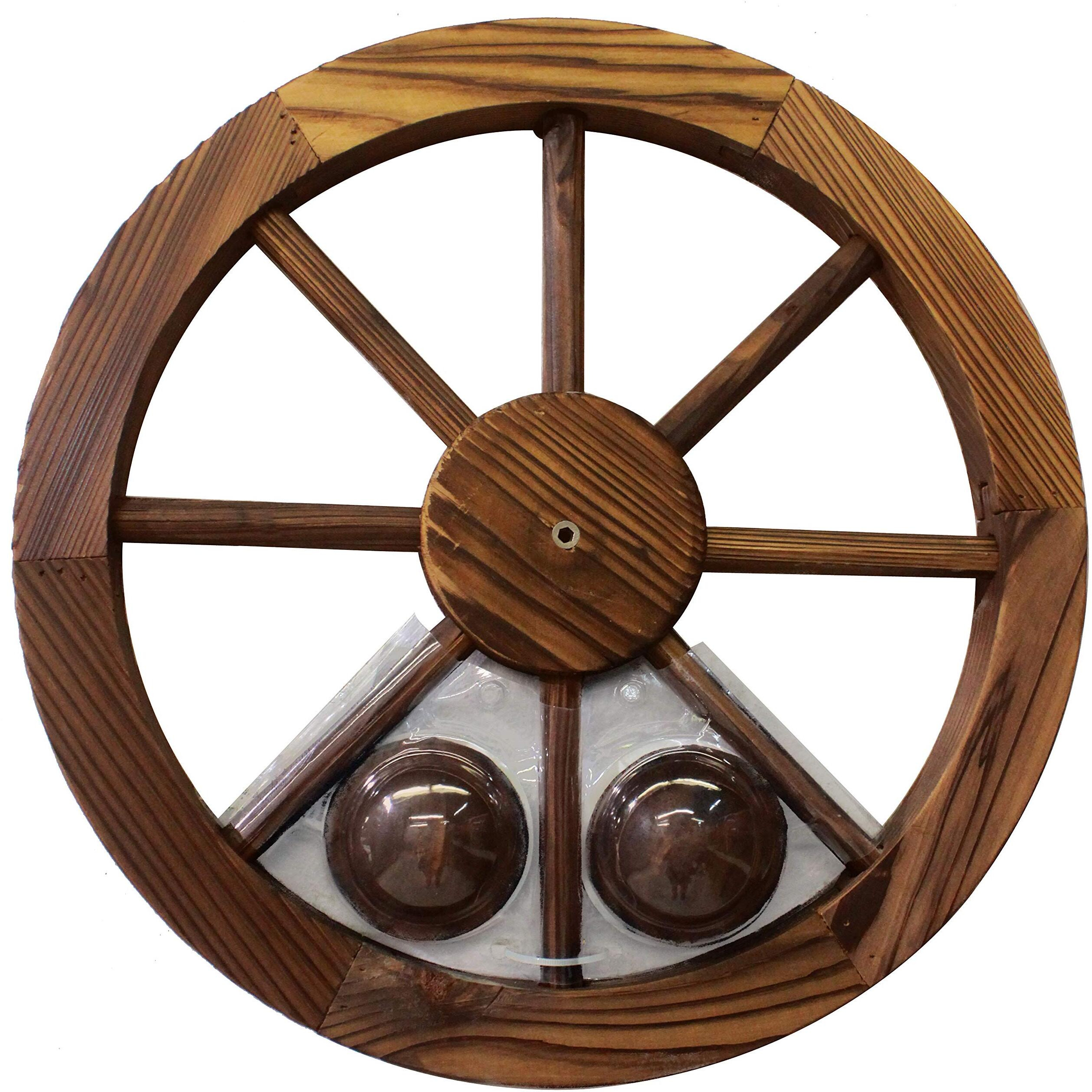 Leigh Country Tx 93947 18"" Wagon Wheel, 18 Inches, Walnut Finish