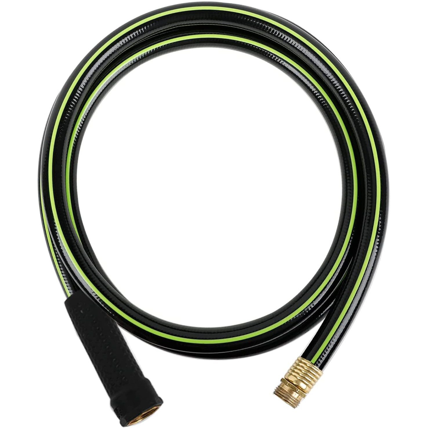 Worth Garden Lead-In Short Garden Hose 3/4 In. X 10 Ft. No Kink,No Leak,Heavy Duty Durable Pvc Water Hose With Solid Brass Hose Fittings, Male To Female Fittings,12 Years Warranty,H165B32