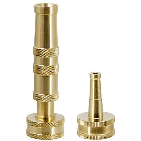 Twinkle Star Solid Brass Heavy Duty Adjustable Twist Hose Nozzle Jet Sweeper Nozzle, Twis3231