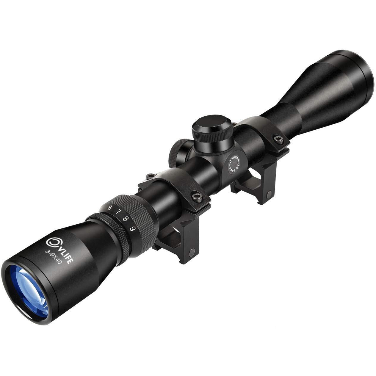 Cvlife 3-9X40 Optics R4 Reticle Crosshair Scope With 20Mm Free Mounts