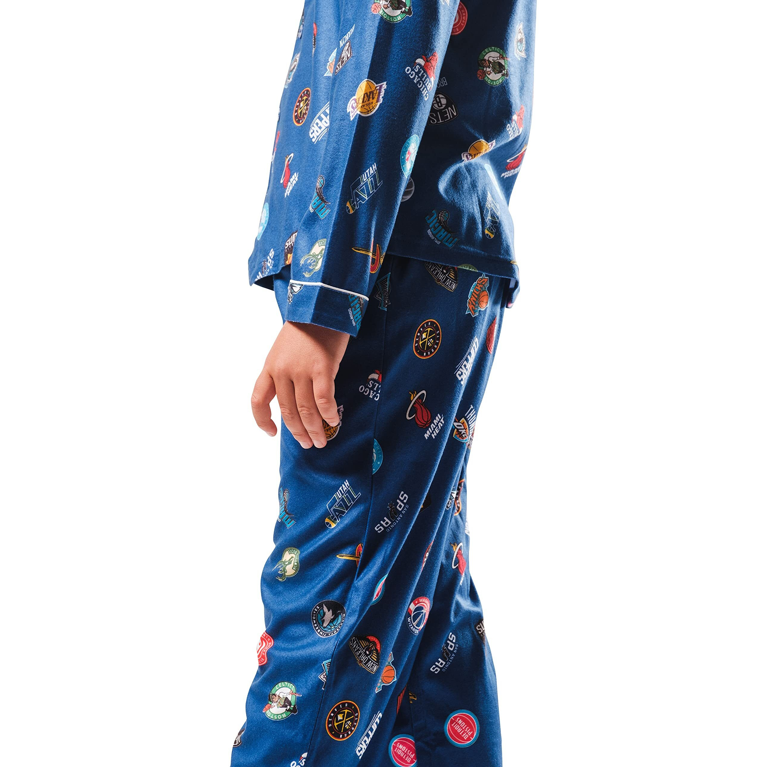 Ultra Game Nba Multi Team Youth 2 Piece Soft Tee Shirt & Lounge Pants Sleepwear Loungewear Pajama Set, Team Color, 8, S