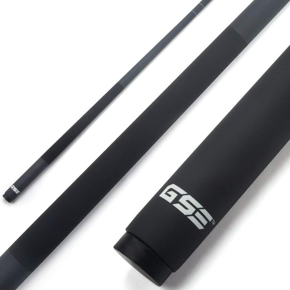 Gse 58"" 2-Piece Fiberglass Graphite Composite Billiard Pool Cue Stick For Men/Women, Billiard Cue Stick For House Or Commercial/Bar Use (Matte Black, 19Oz)