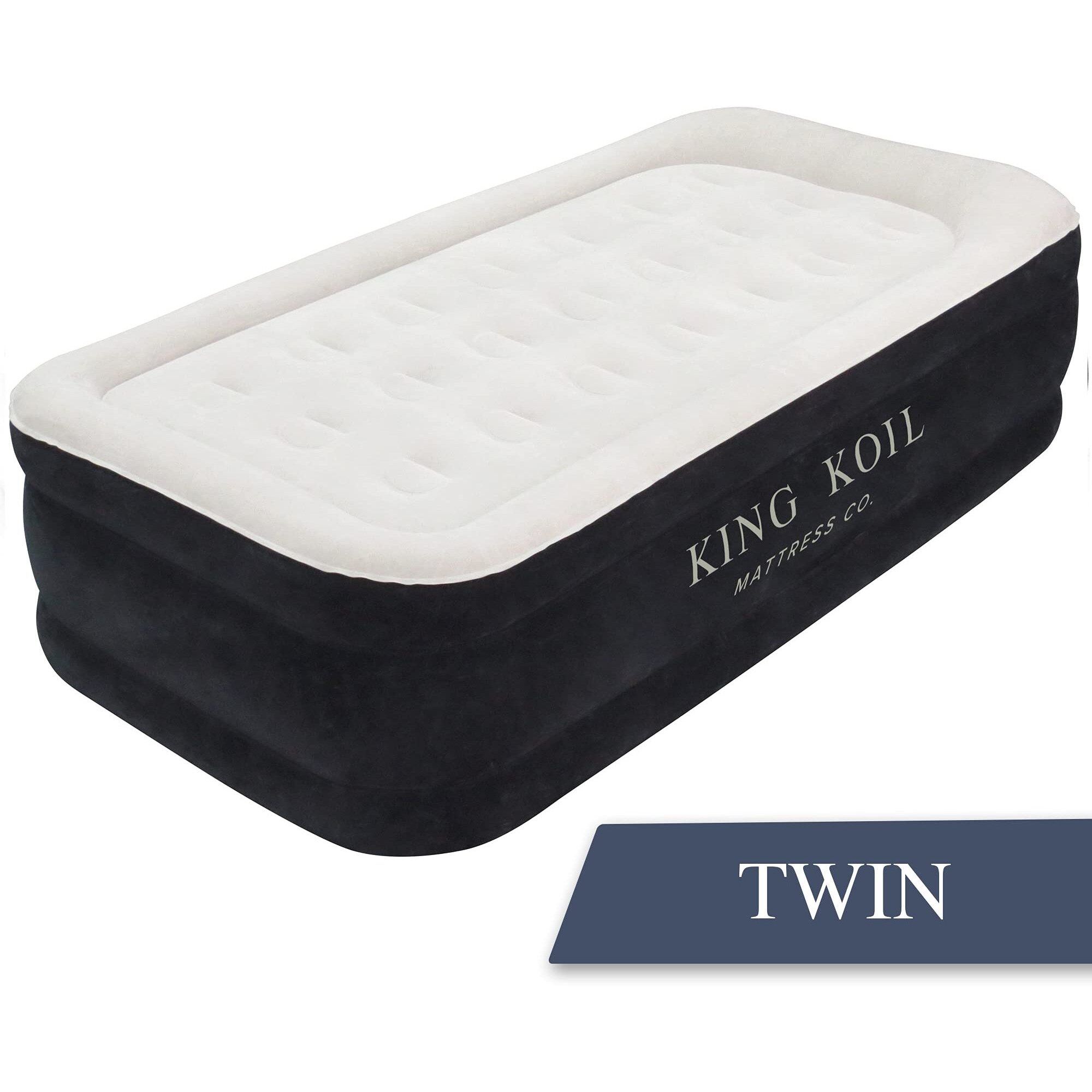 King Koil Luxury Twin Air Mattress With Built-In High Speed Pump For Camping, Home & Guests - 20