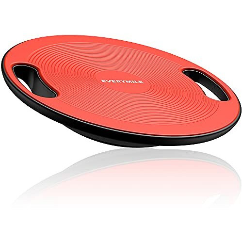 Everymile Wobble Balance Board, Exercise Balance Stability Trainer Portable With Handle For Workout Core Physical Therapy & Gym 15.7"" Diameter No-Skid Surface