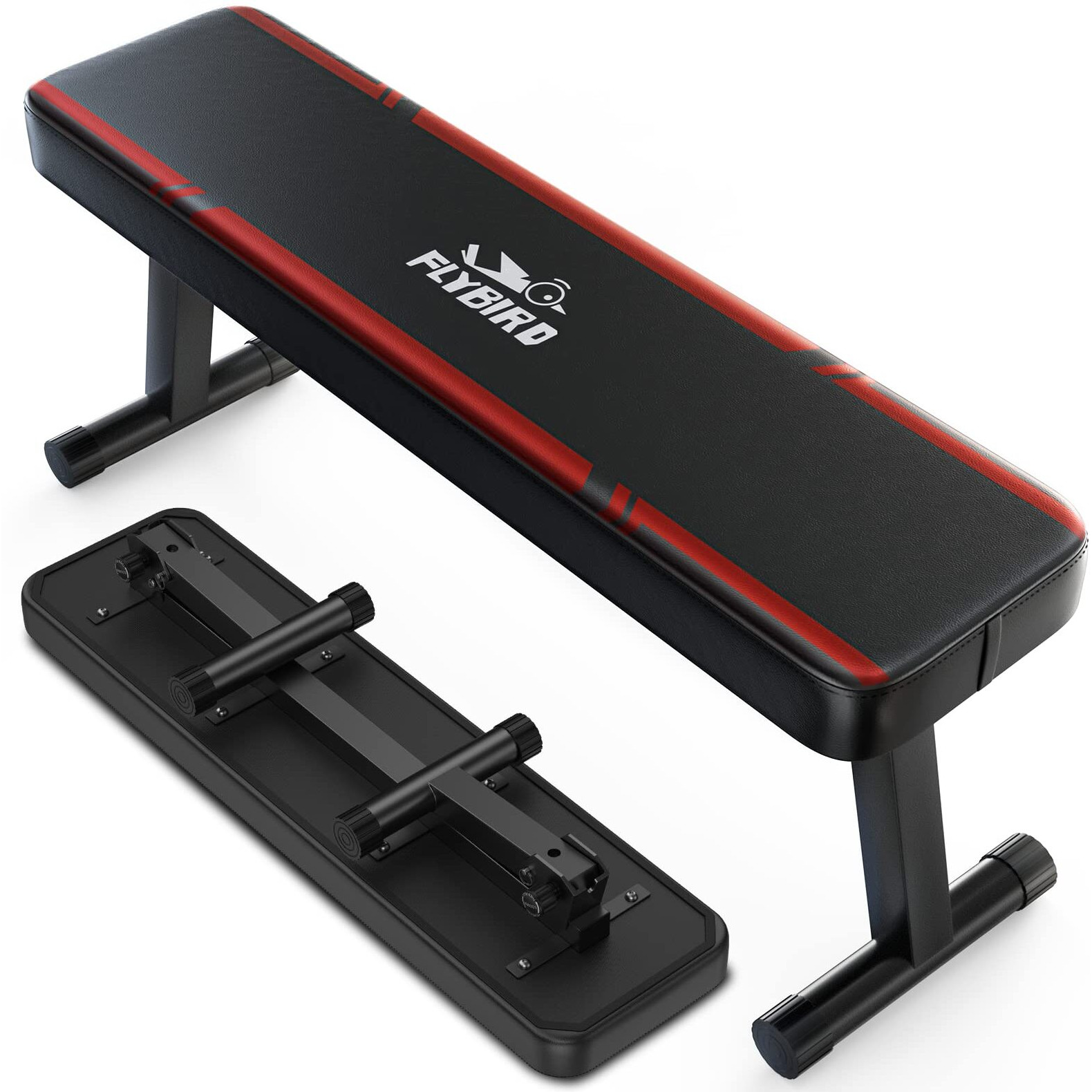 Flybird Flat Weight Bench Foldable 1000 Lbs Weight Capacity For Strength Training Bench Press, 45.3 Inches Long Workout Benches For Home