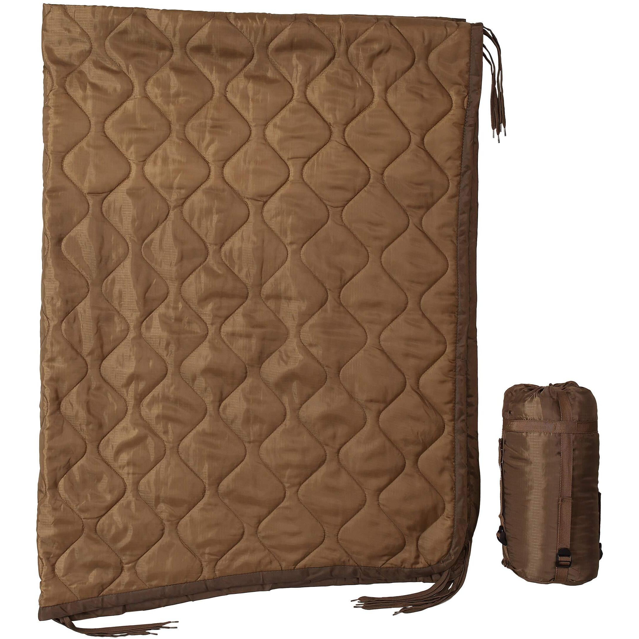 Usgi Industries Military Woobie Blanket  Thermal Insulated Camping Blanket, Poncho Liner  Large, Portable, Insulation, Water-Resistant, For Hiking, Survival  Compression Carry Bag