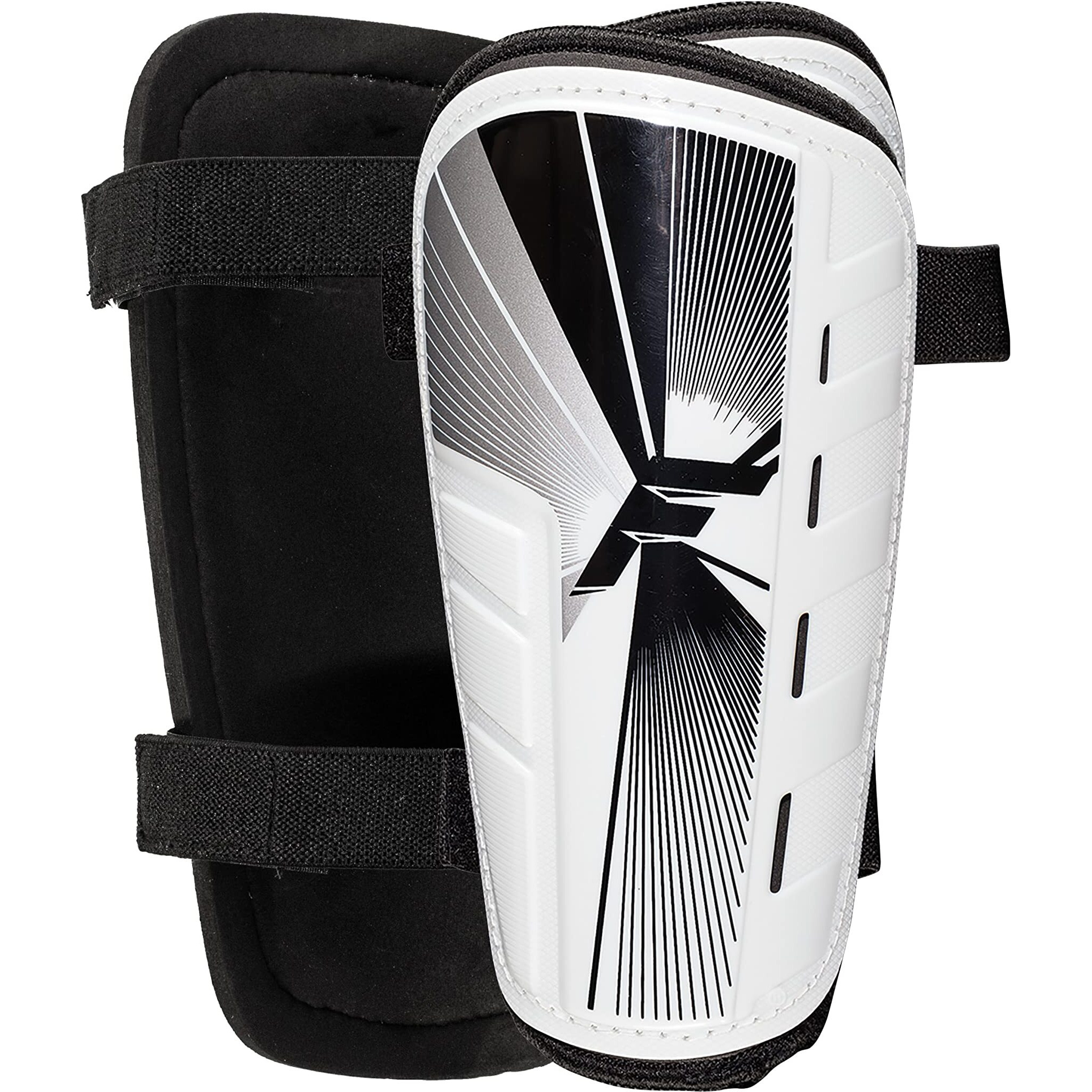 Franklin Sports Soccer Shin Guards For Youth + Adults - Superlight Shin Guards For Men, Women + Kids - (2) Shin Guard Set For Boys + Girls - Large