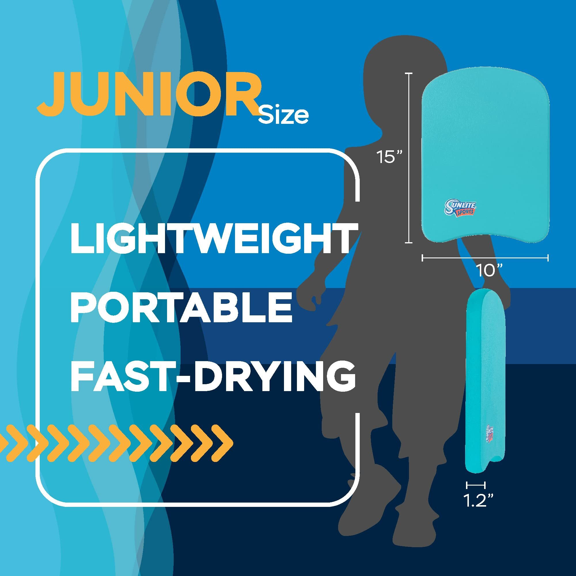 Sunlite Sports Swimming Kickboard, Training Aid Float For Swimming And Pool Exercise, Boogie Board Workout Equipment, Eva Material Swim Buoy, Multiple Sizes For Adults And Children